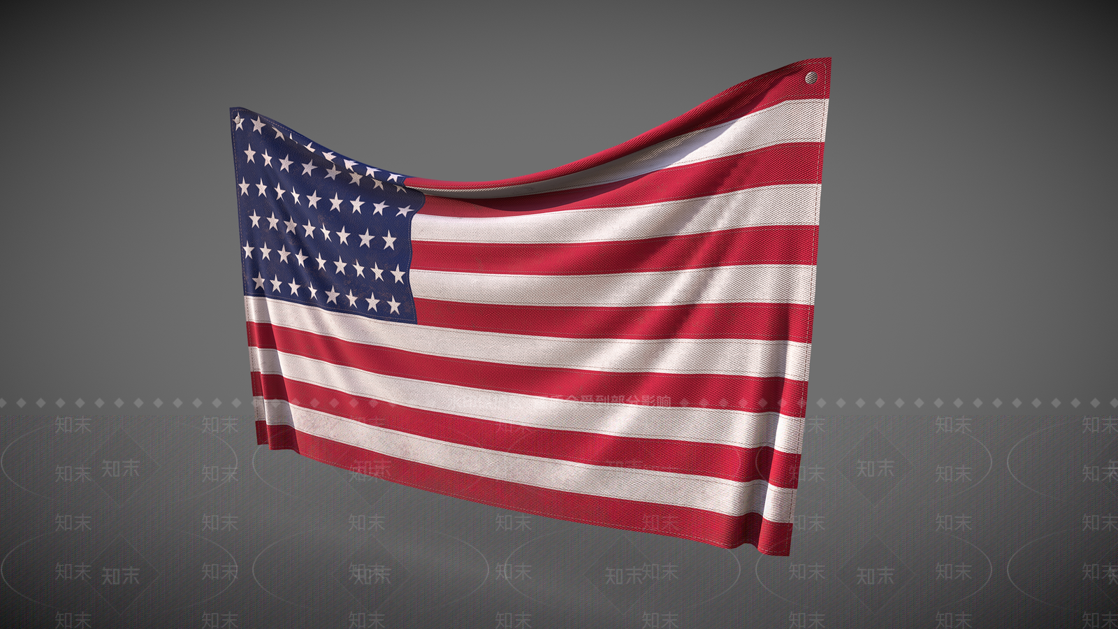 美国国旗3D模型下载【ID:1158275221】