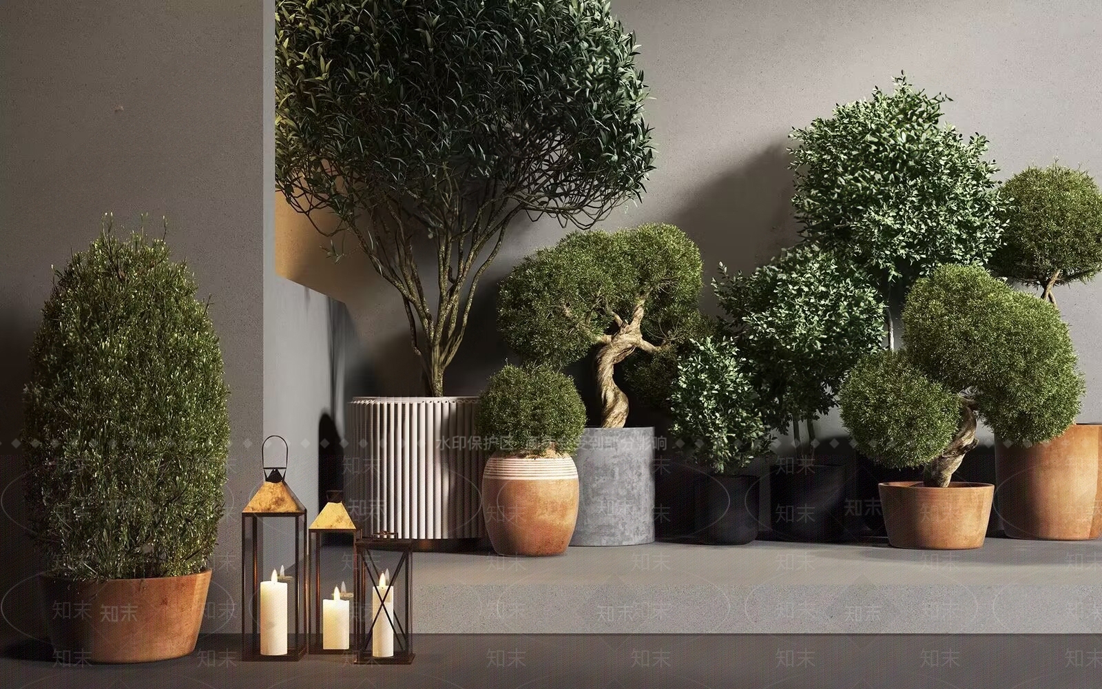 绿植盆栽SU模型下载【ID:1158275663】