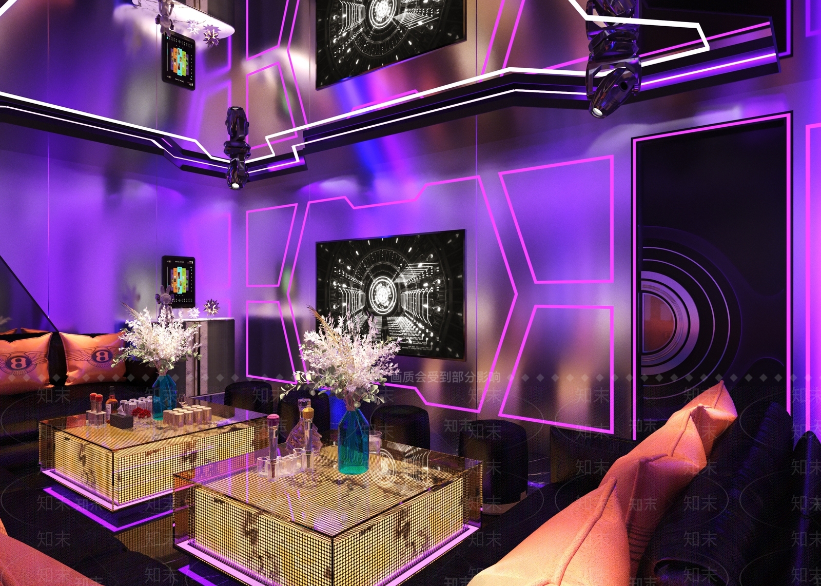 现代科技风KTV3D模型下载【ID:1158277237】