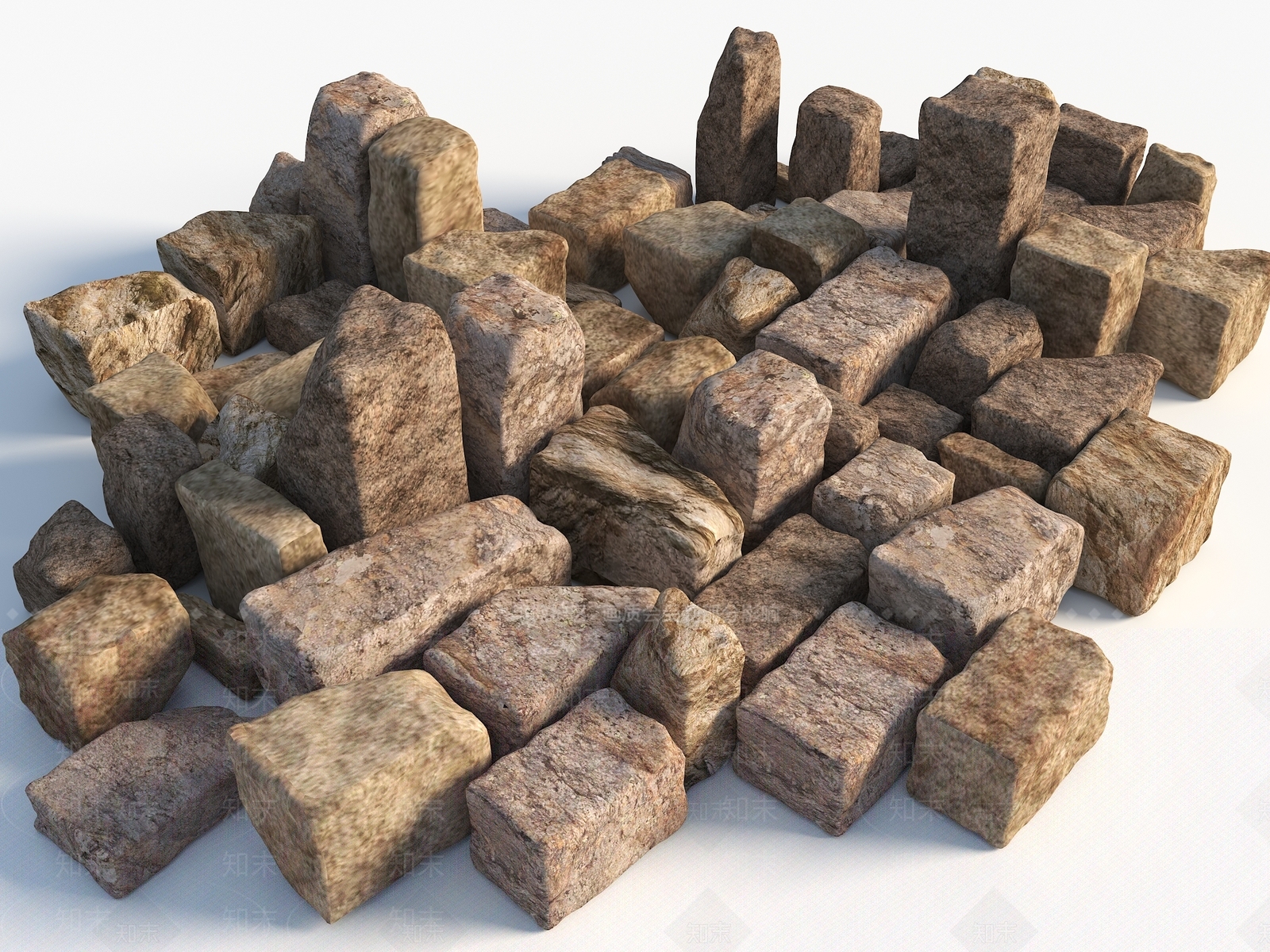 现代石头石块SU模型下载【ID:1158278737】