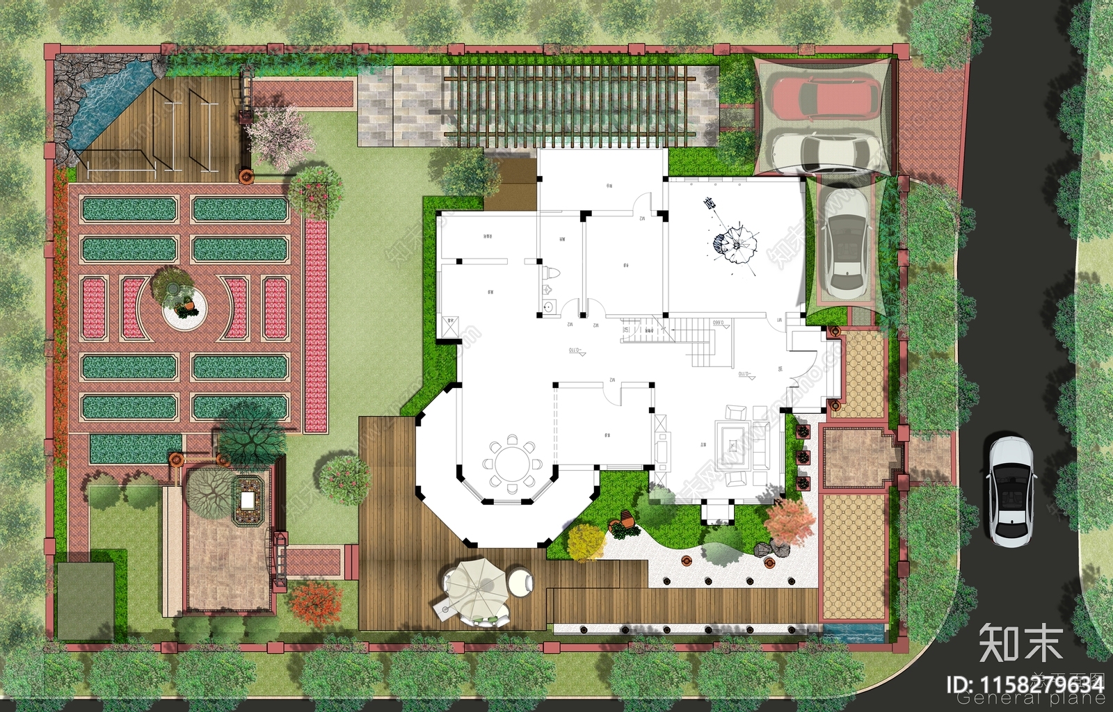 远洋庄园别墅景施工图下载【ID:1158279634】