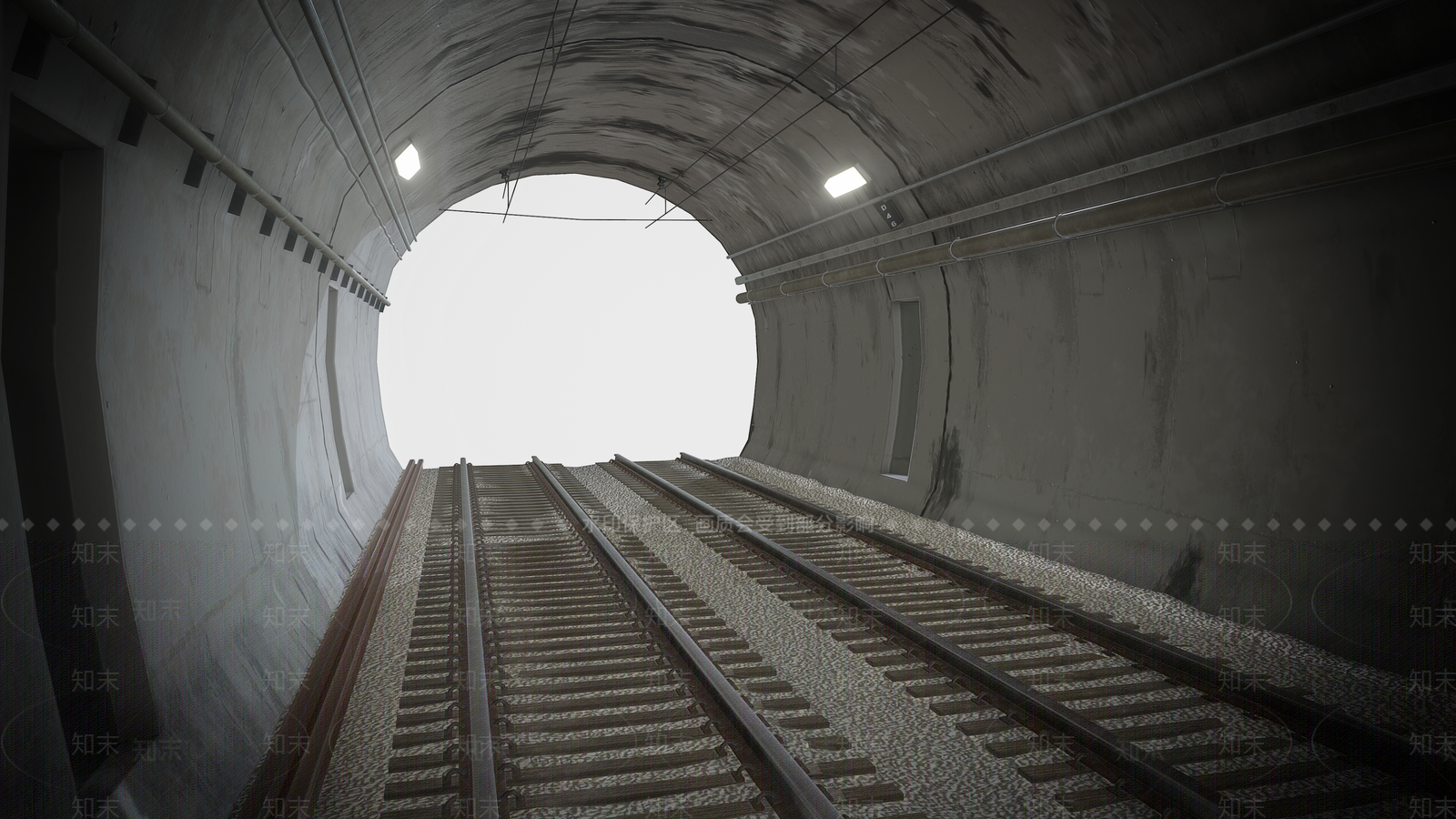 现代地铁隧道3D模型下载【ID:1158280312】