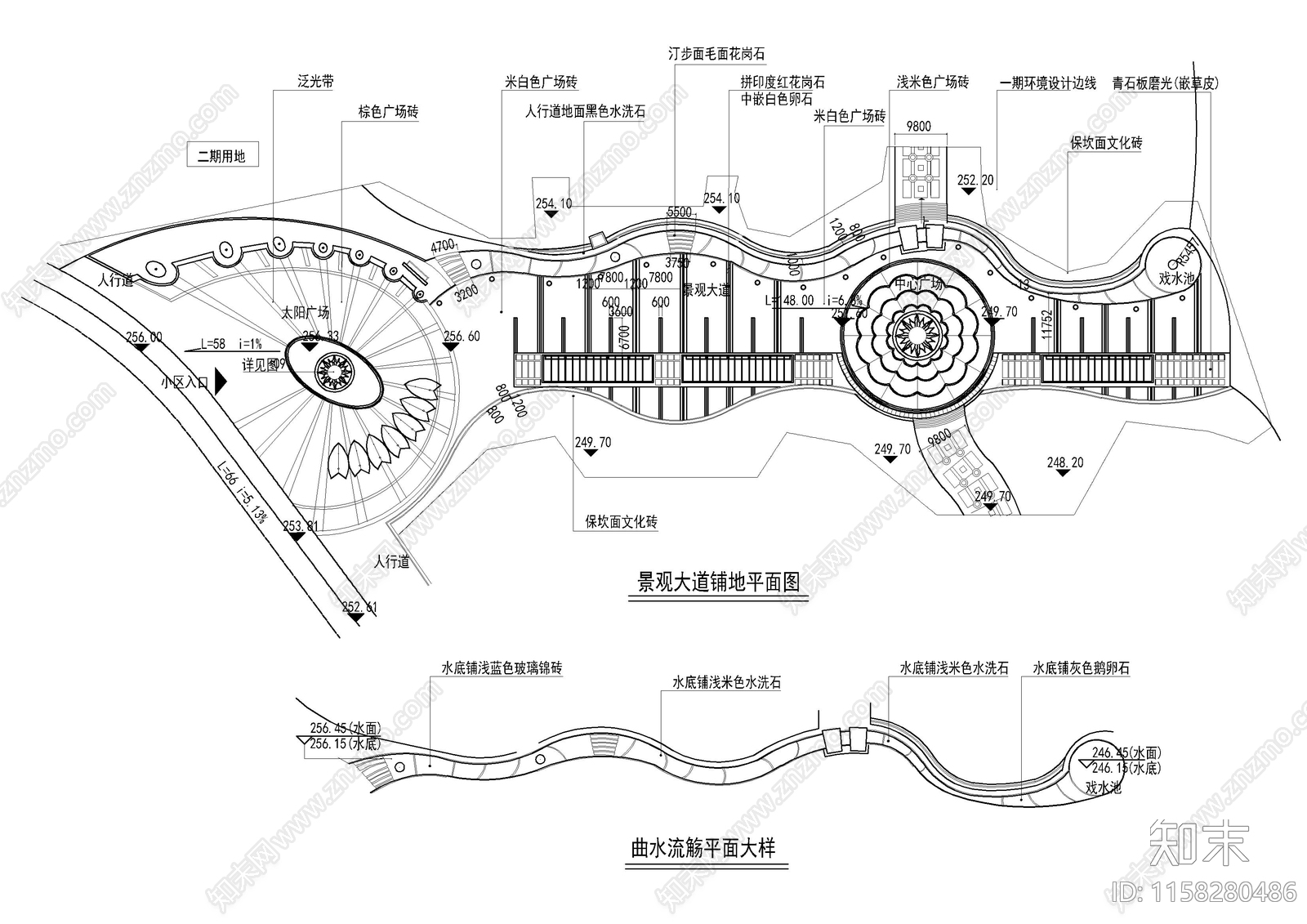 地铺平面图cad施工图下载【ID:1158280486】