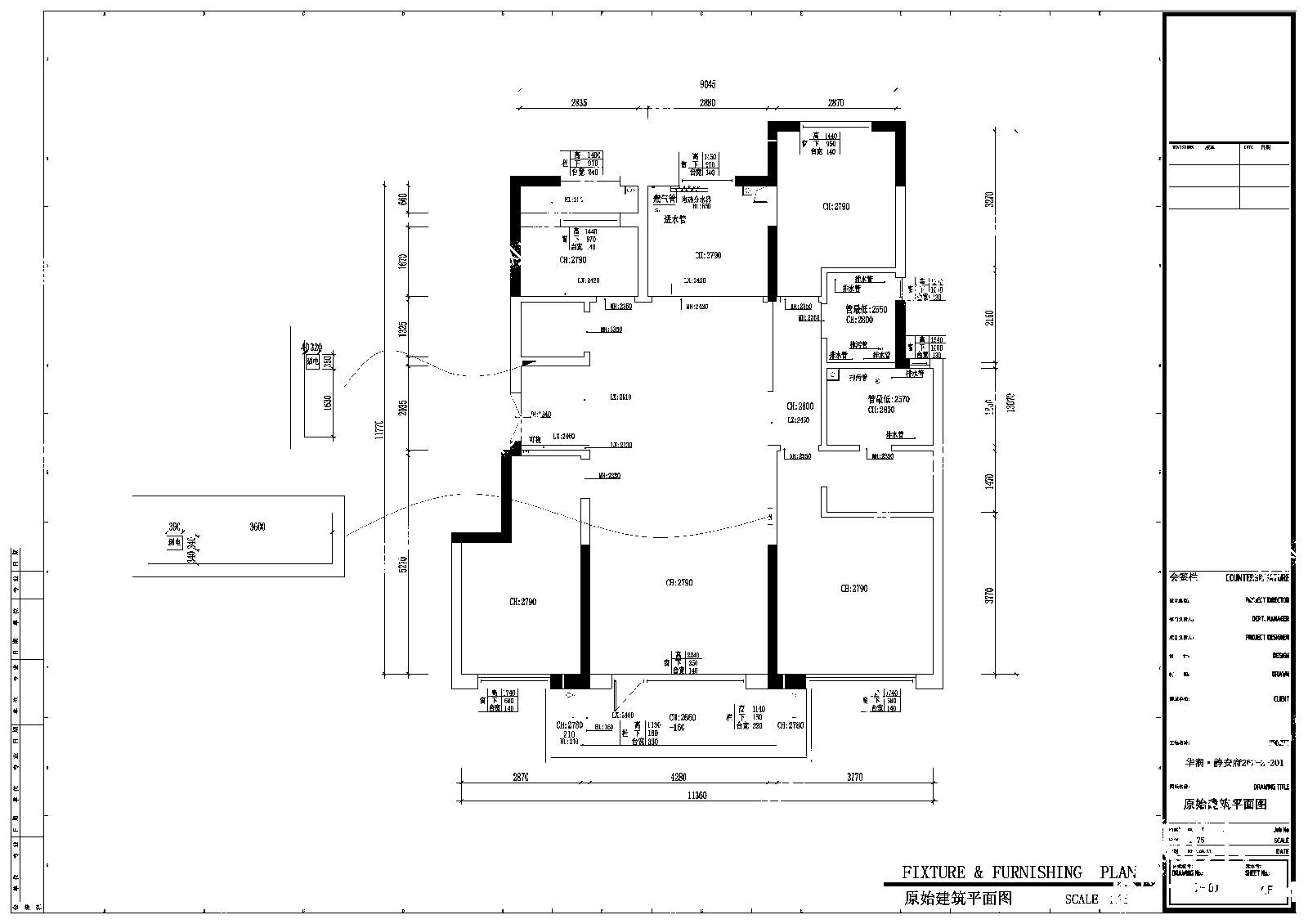 现代简约平层cad施工图下载【ID:1158281244】