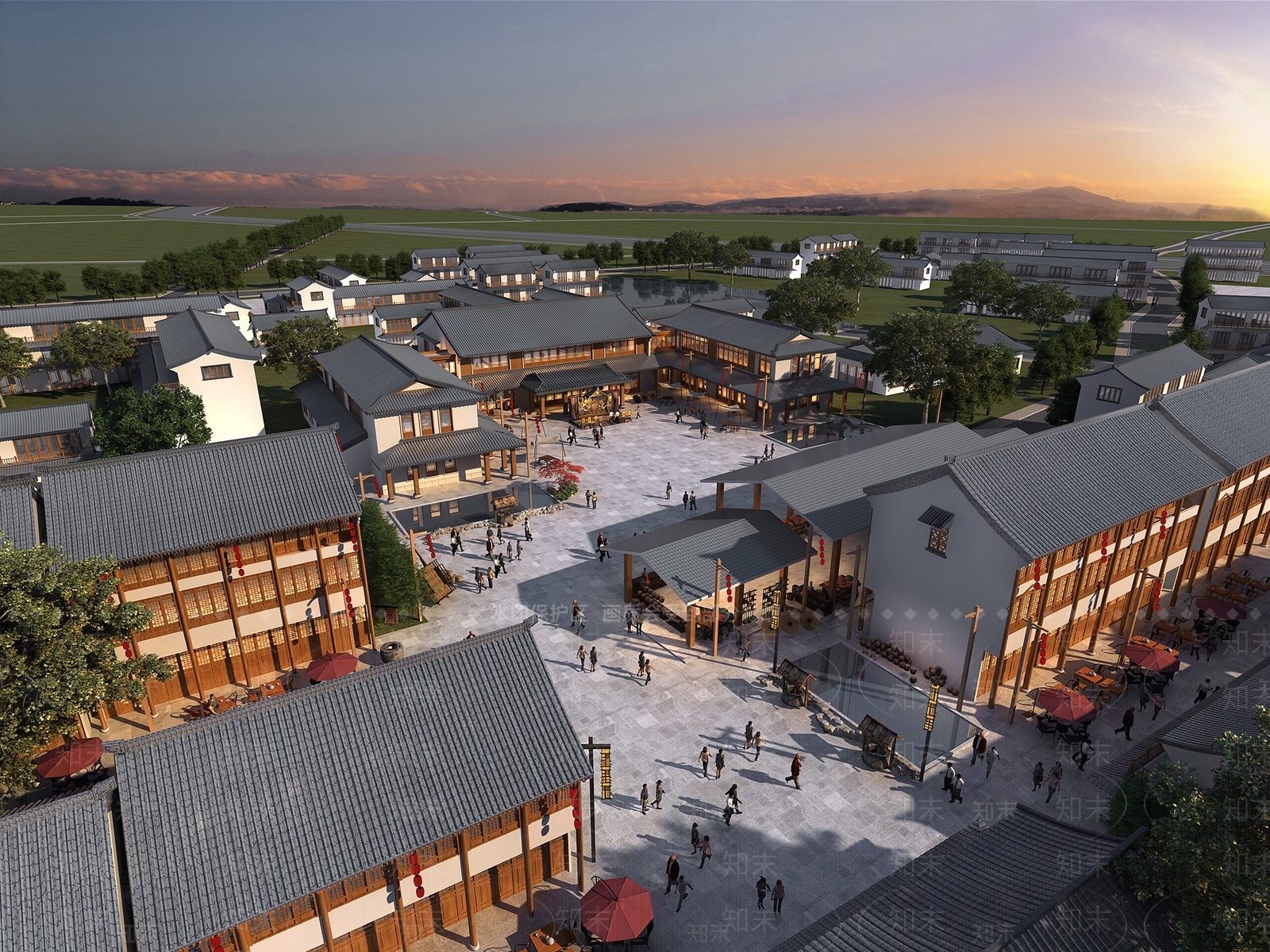 中式古建商业街3D模型下载【ID:1158282872】