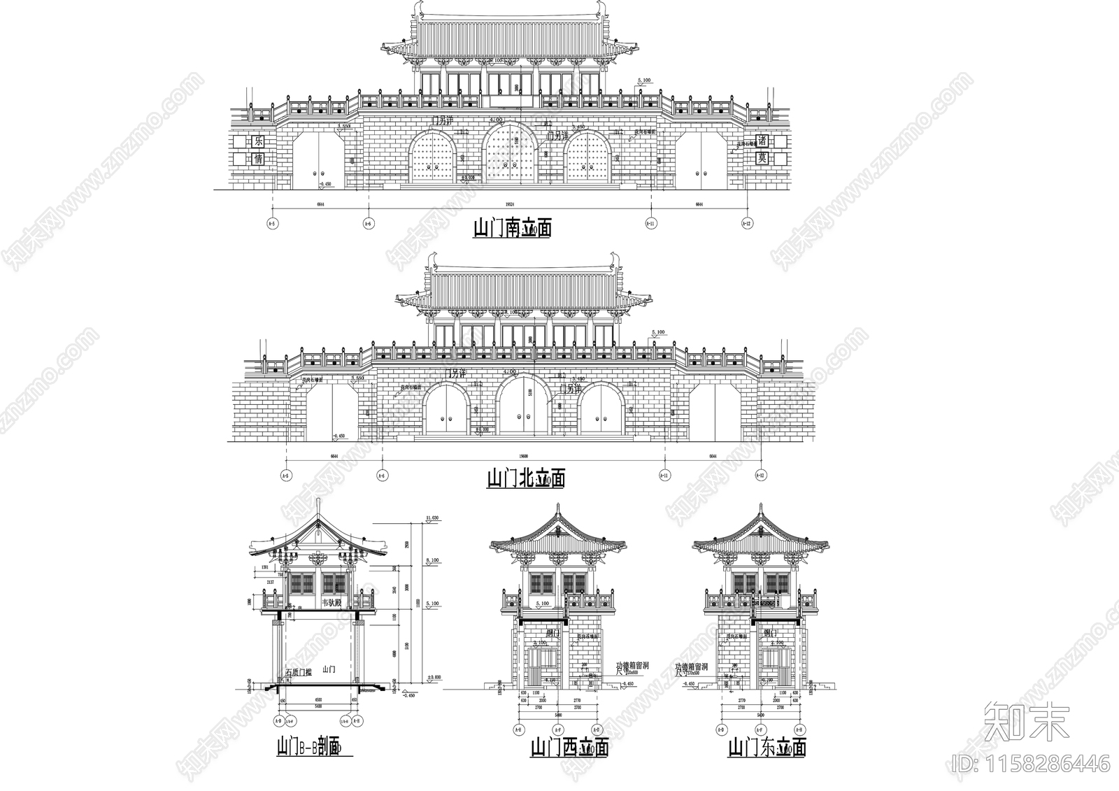 古建筑cad施工图下载【ID:1158286446】