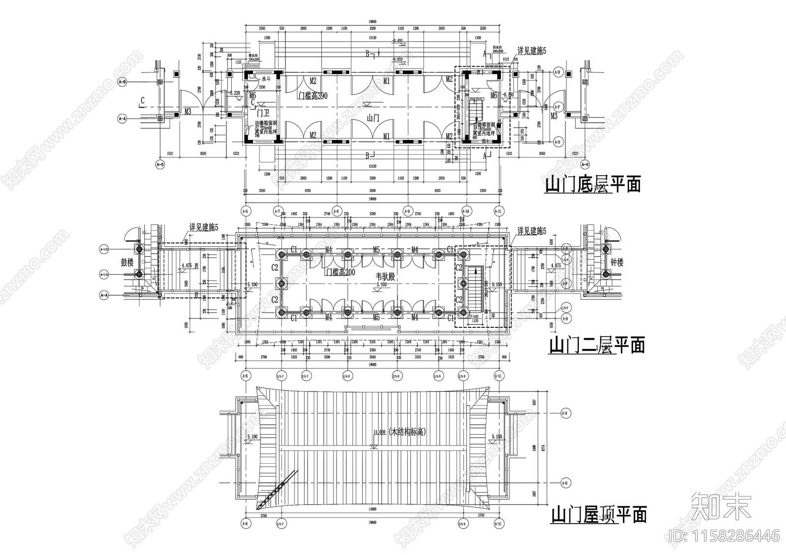 古建筑cad施工图下载【ID:1158286446】