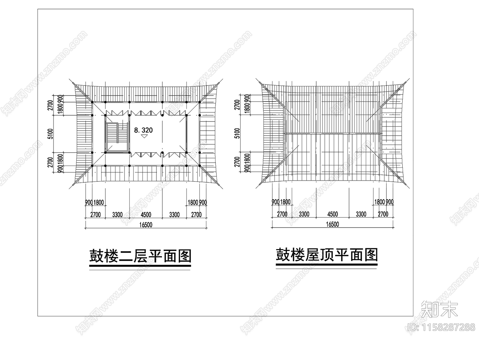 鼓楼cad施工图下载【ID:1158287288】