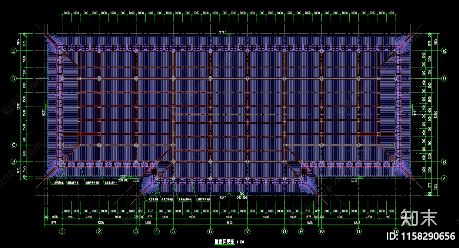 古建筑图纸cad施工图下载【ID:1158290656】