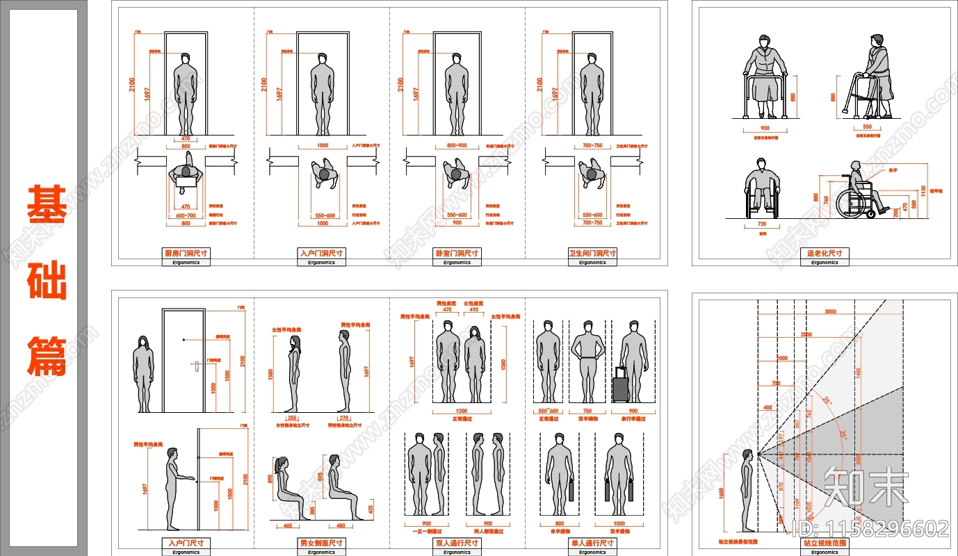 人体工程学施工图下载【ID:1158296602】