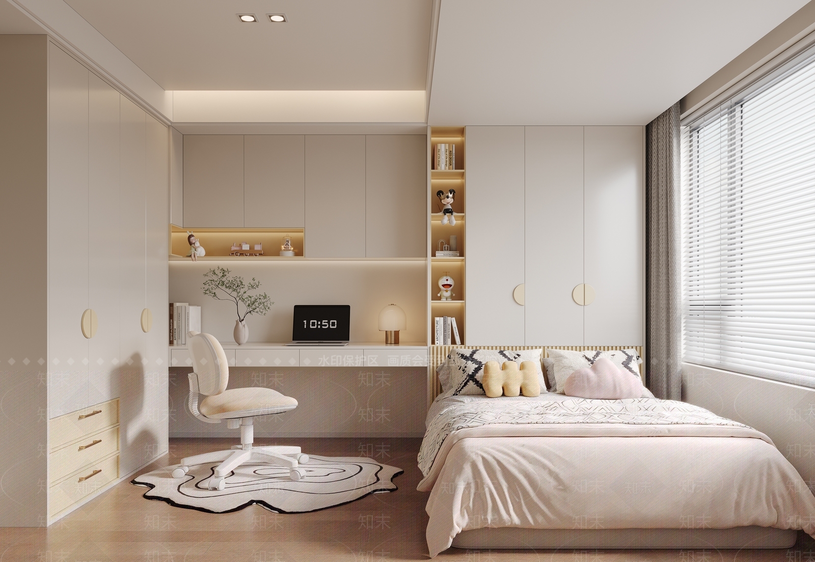 现代女孩房3D模型下载【ID:1158303480】