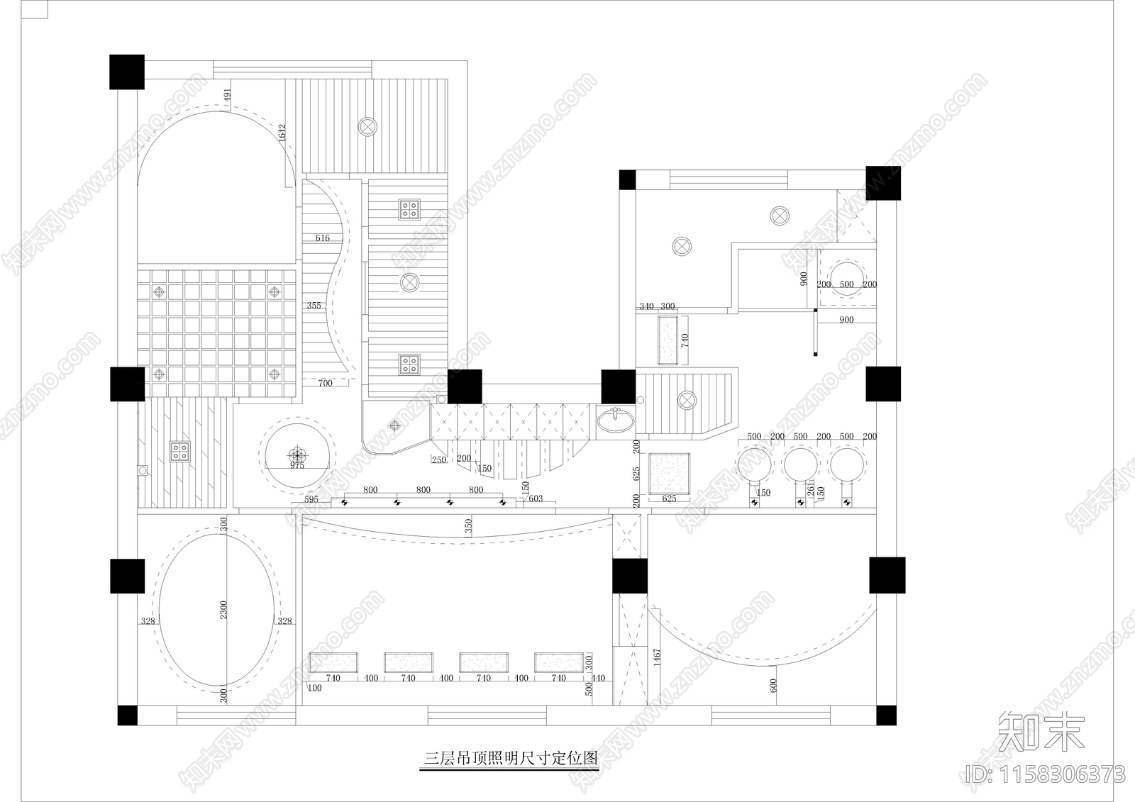 美容院cad施工图下载【ID:1158306373】