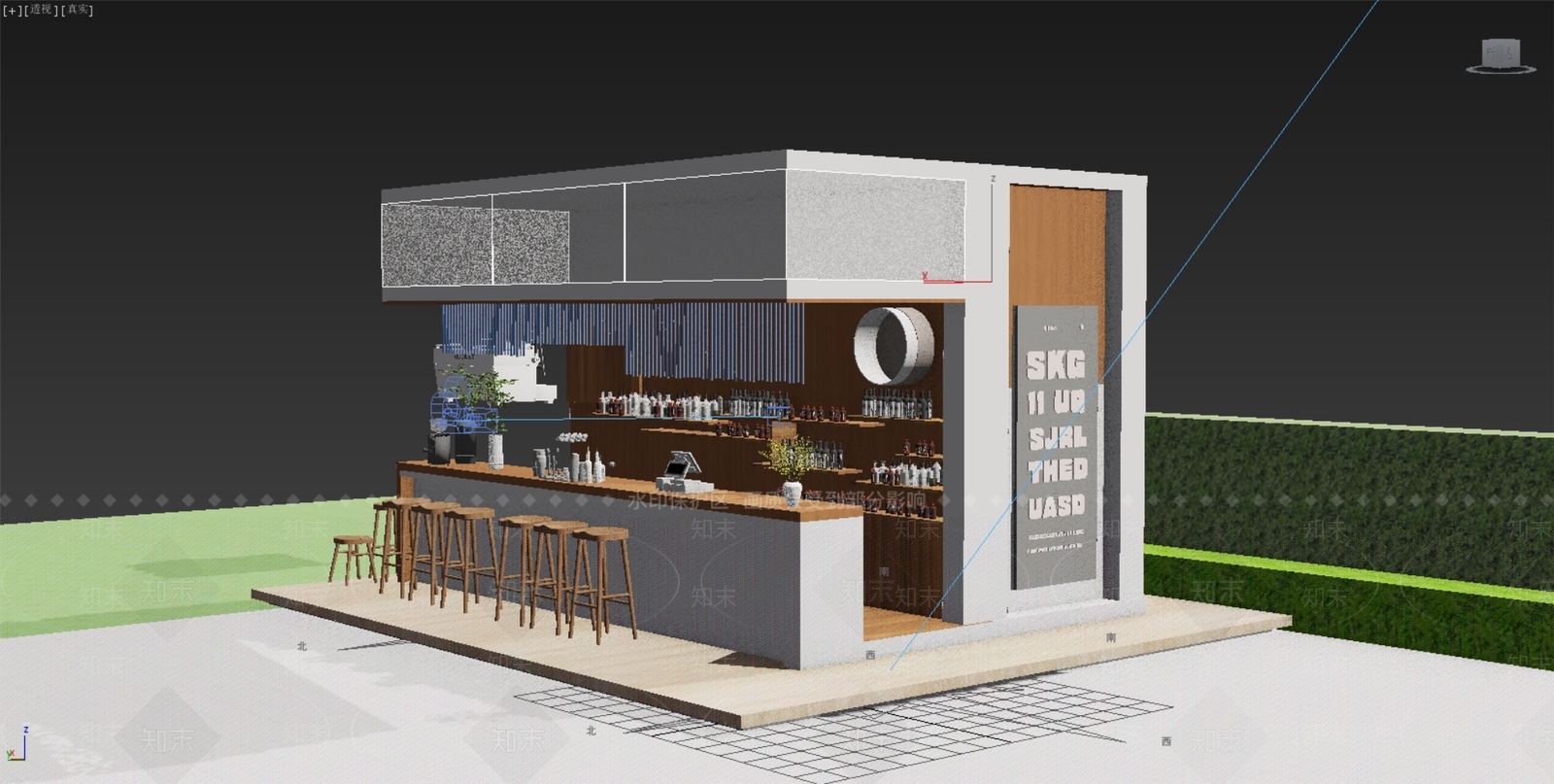 现代咖啡厅3D模型下载【ID:1158307155】