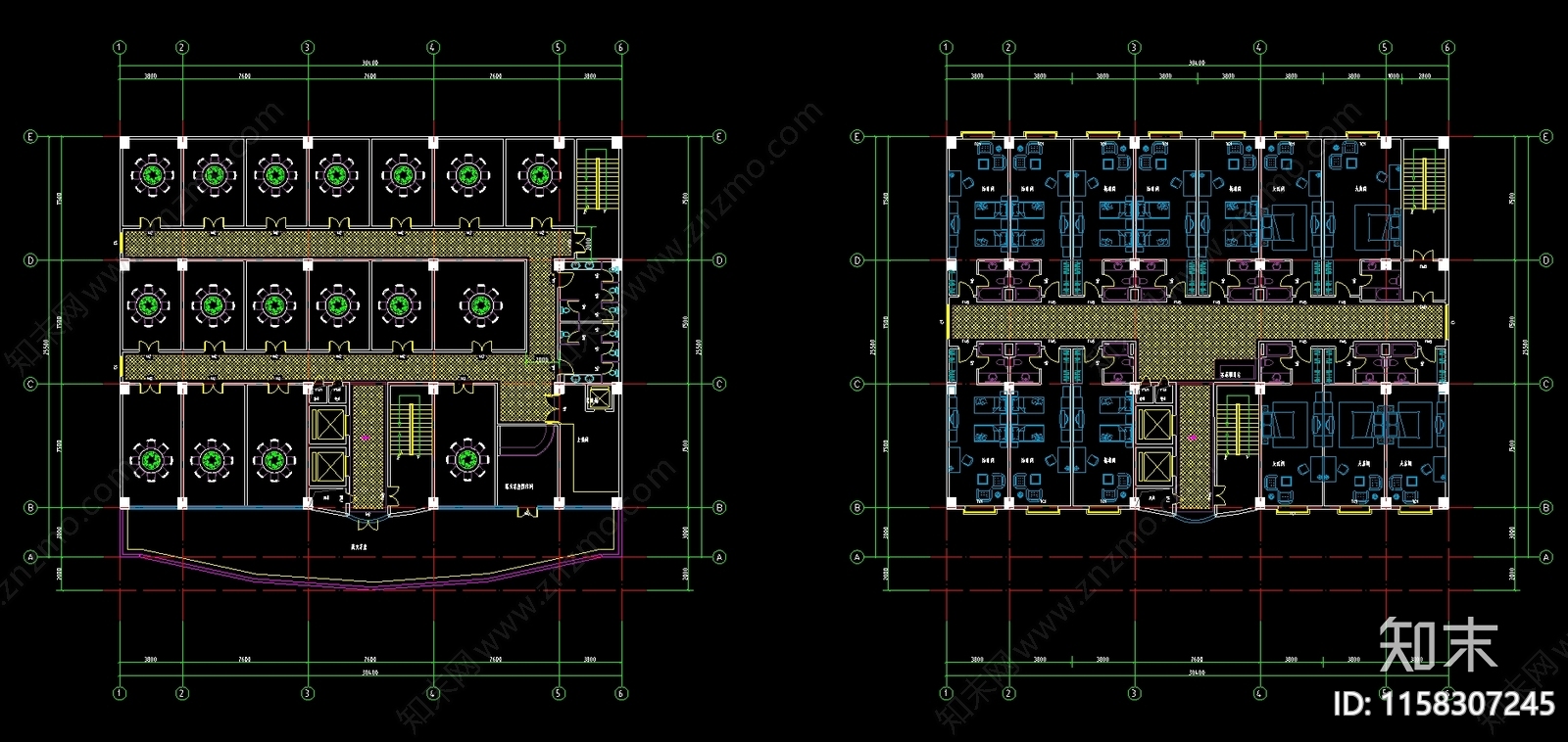 某酒店建筑方案设计图cad施工图下载【ID:1158307245】