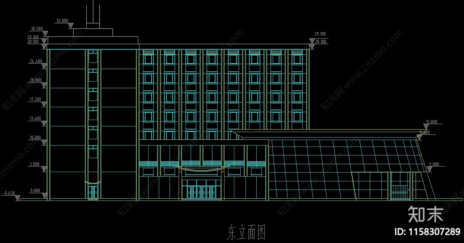 豪华酒店方案设计图纸cad施工图下载【ID:1158307289】