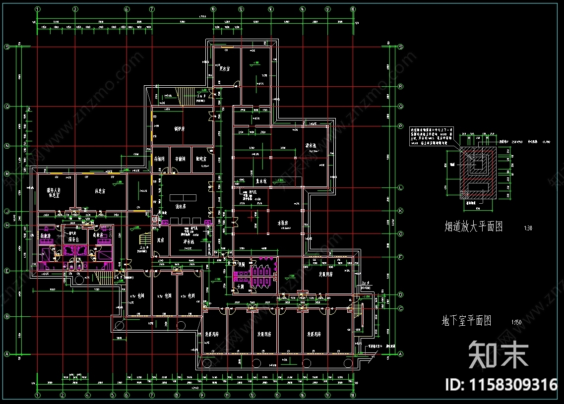 接待中心建筑设计图纸cad施工图下载【ID:1158309316】