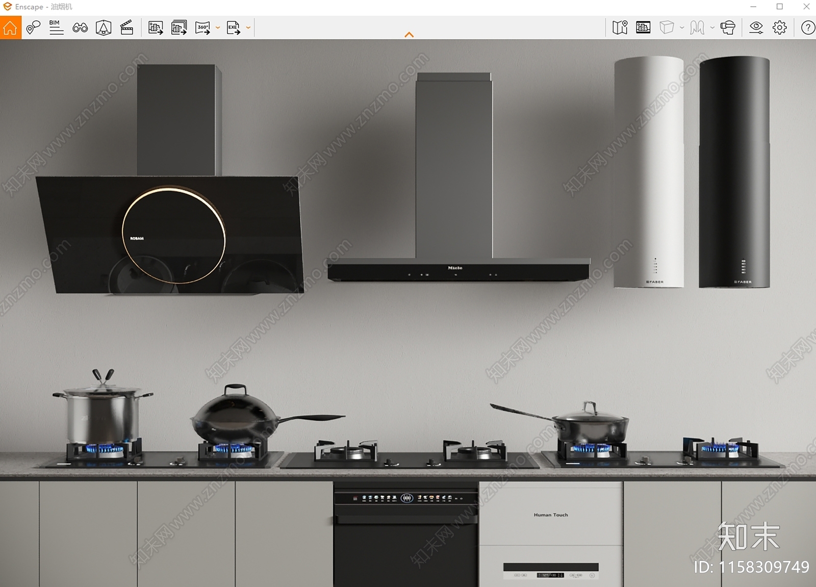 油烟机SU模型下载【ID:1158309749】