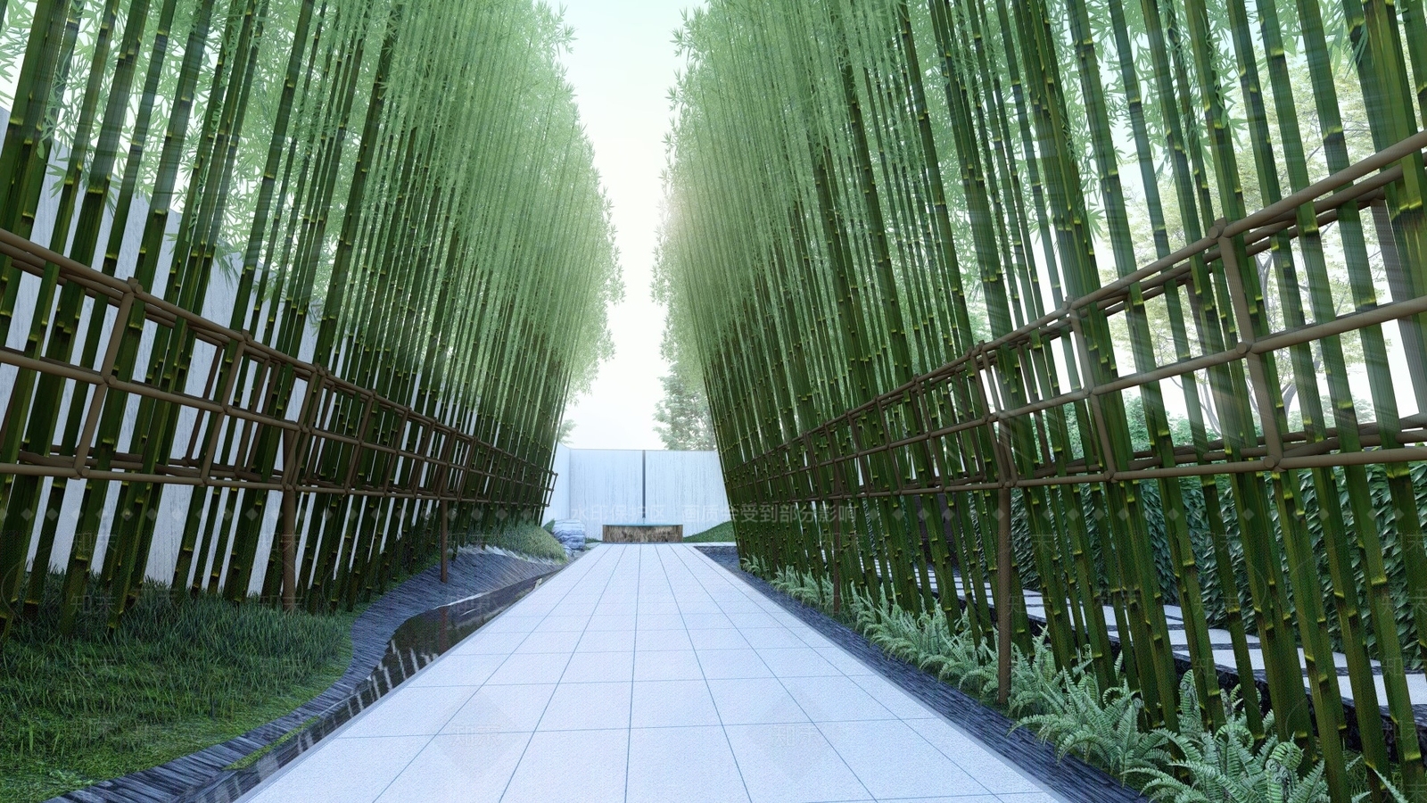 现代林间小路SU模型下载【ID:1158312491】