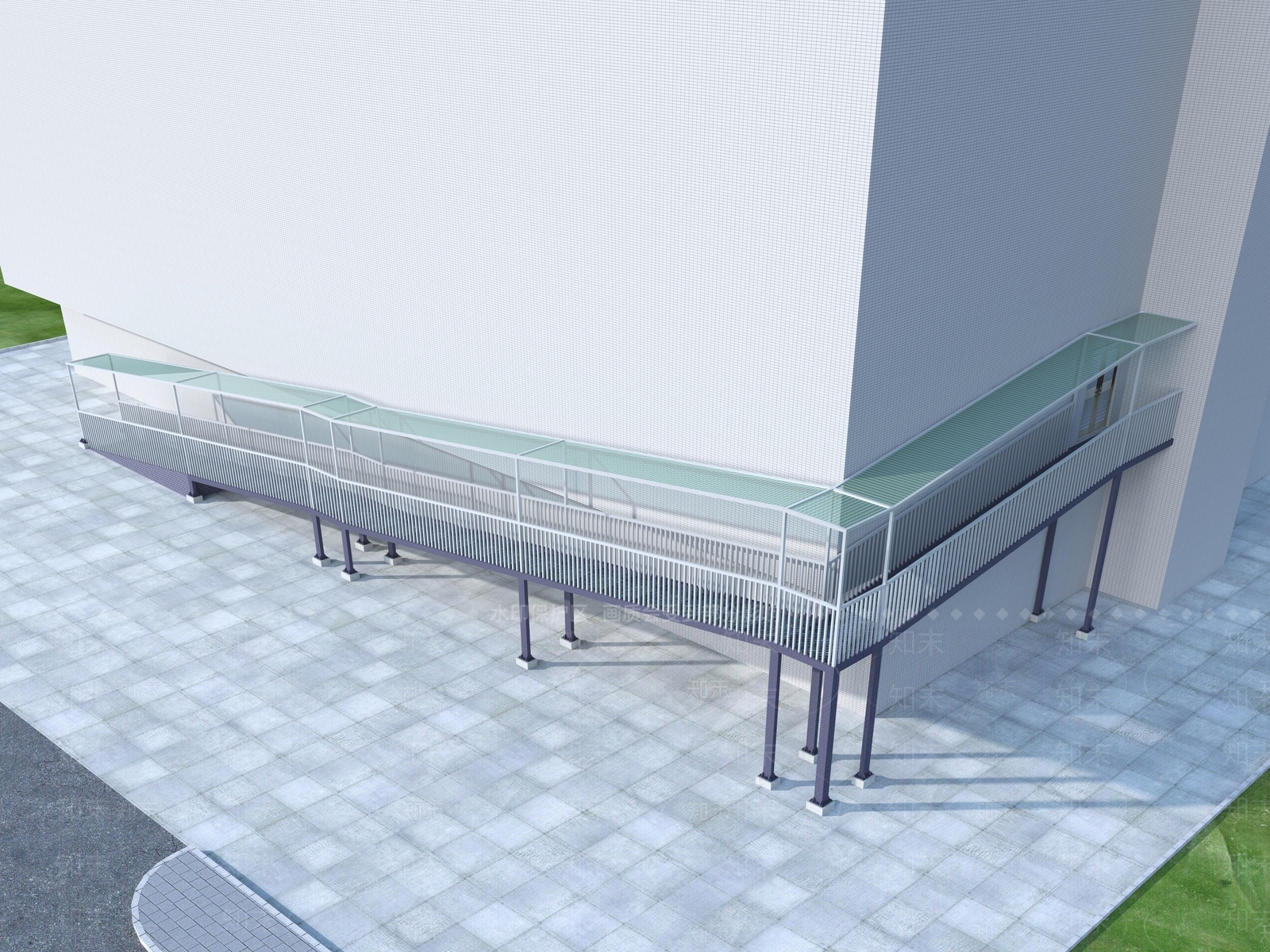 工业风户外钢架楼梯3D模型下载【ID:1158316145】