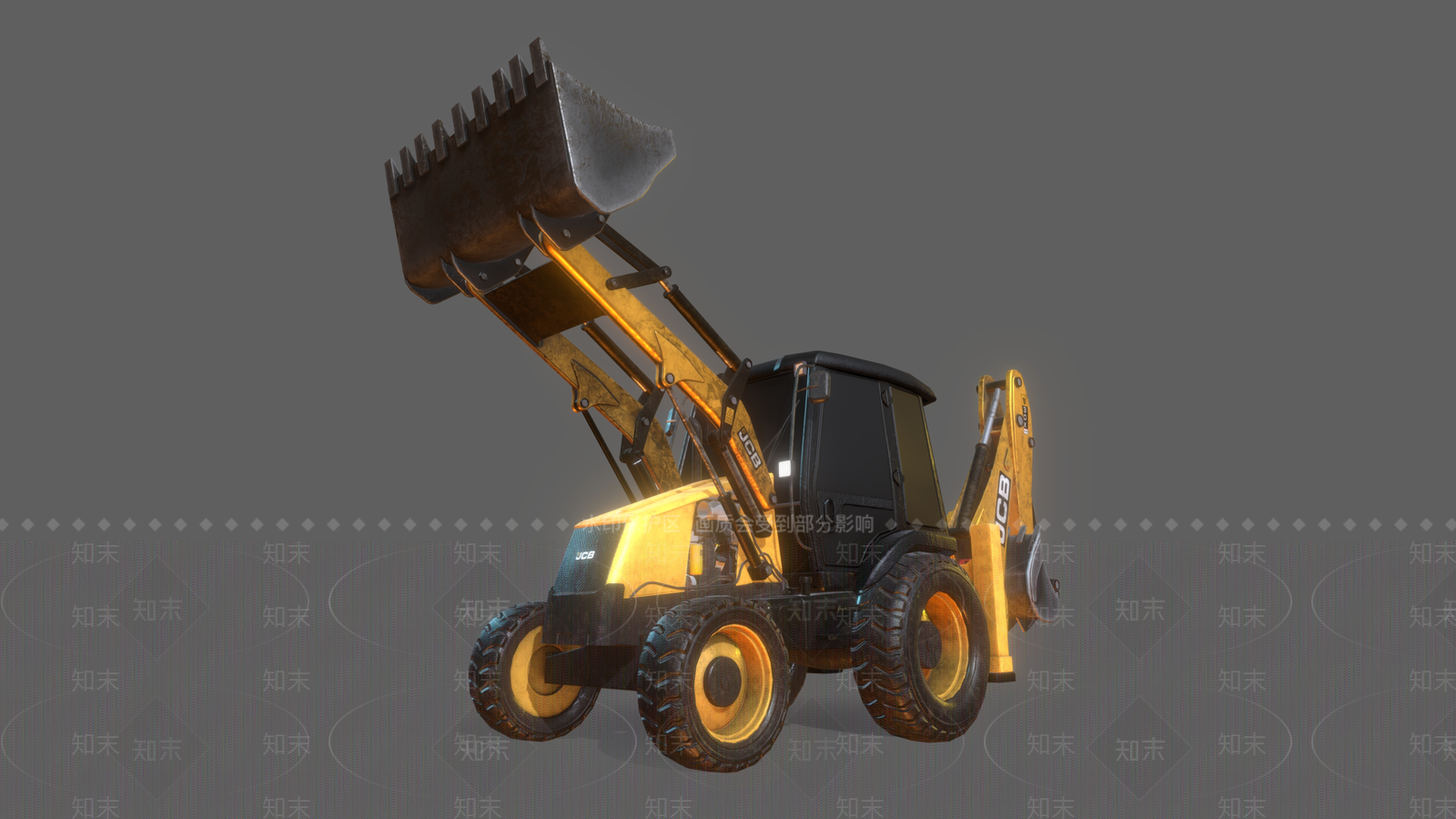 现代铲车3D模型下载【ID:1158321040】