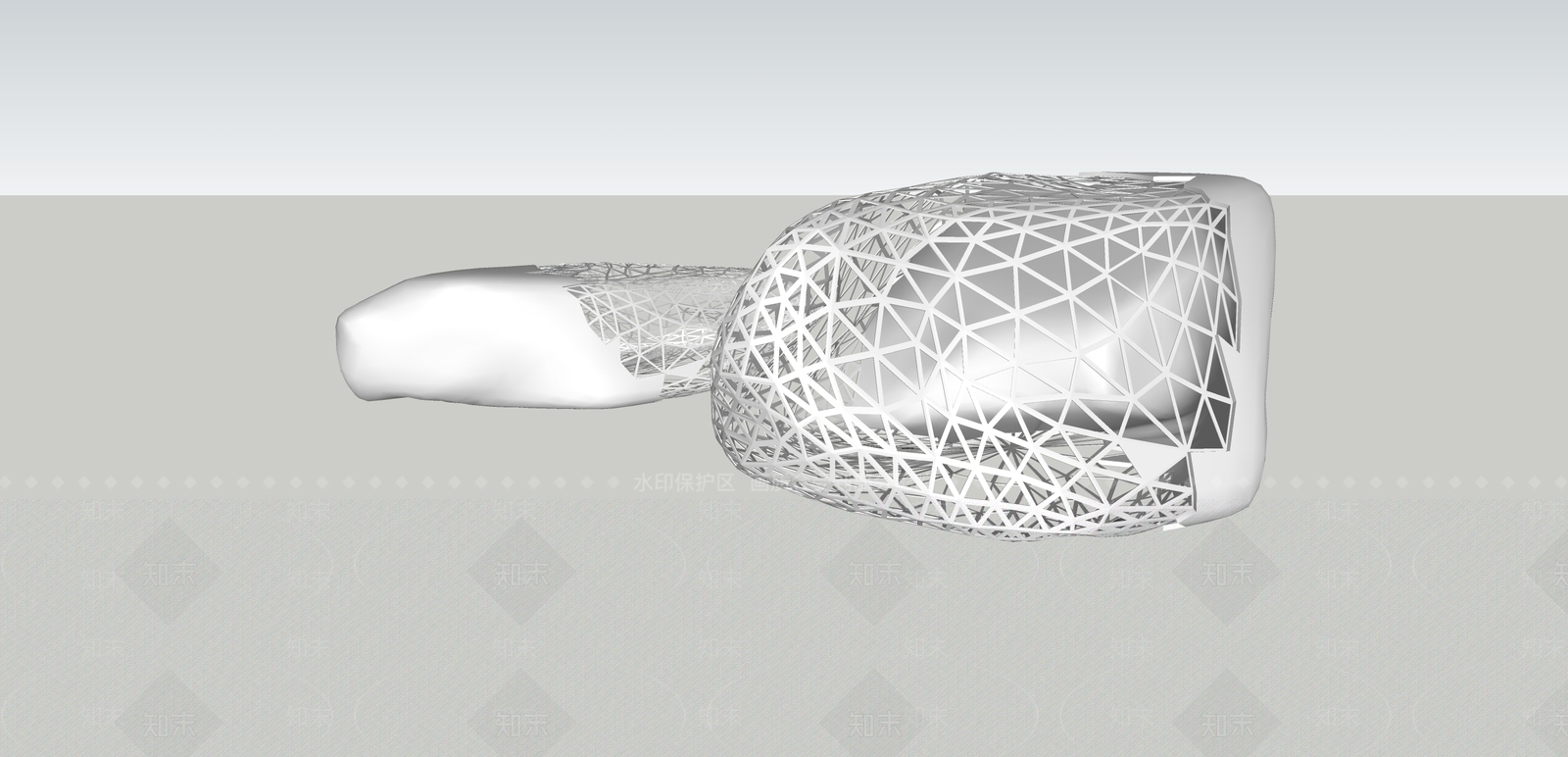现代金属镂空雕塑景观室内石头SU模型下载【ID:1158326348】