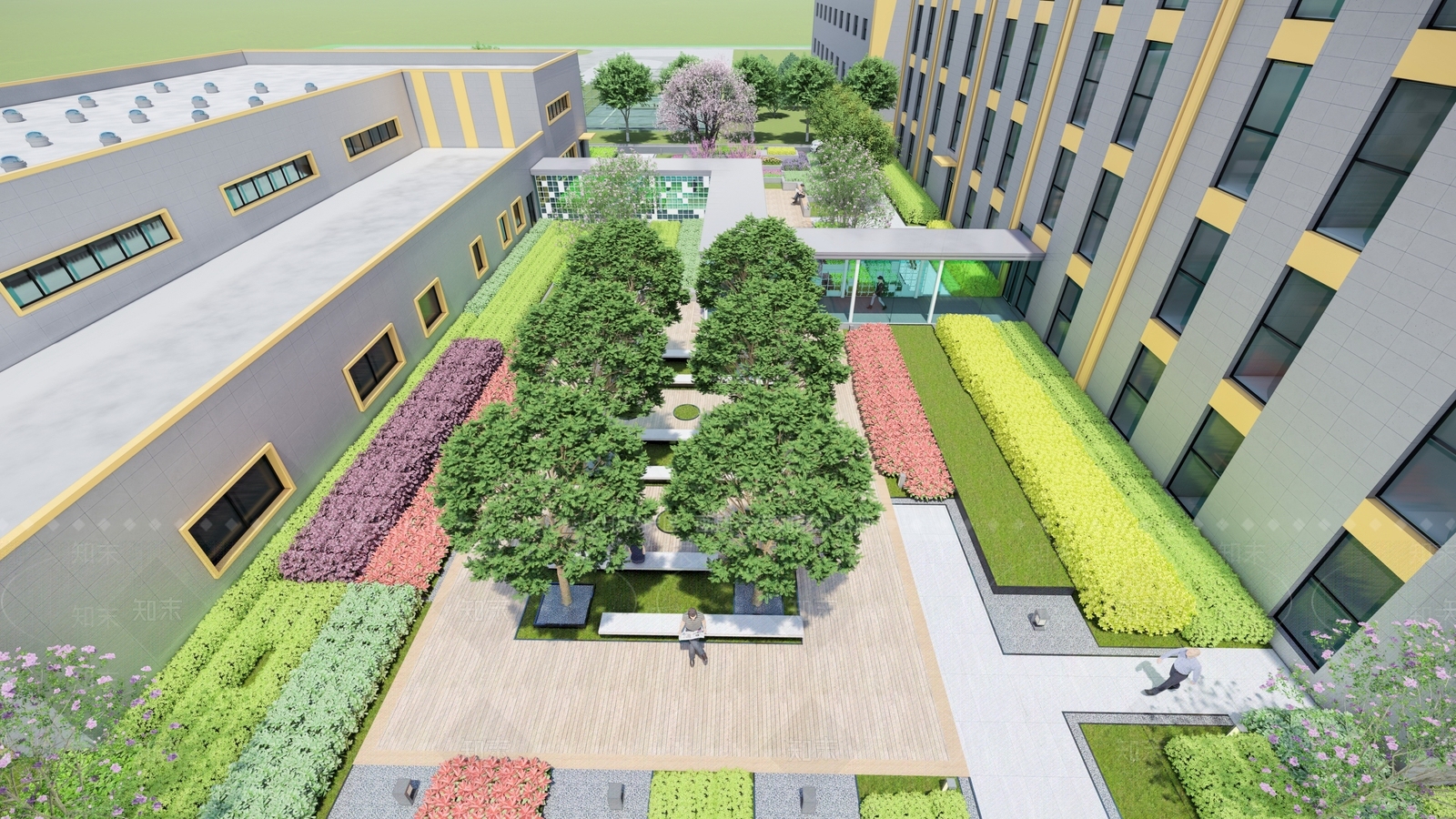现代办公景观SU模型下载【ID:1158785573】