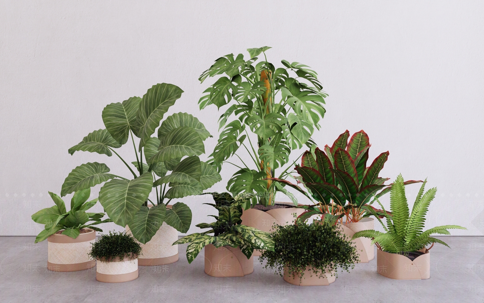 室内植物盆栽盆景SU模型下载【ID:1158330915】