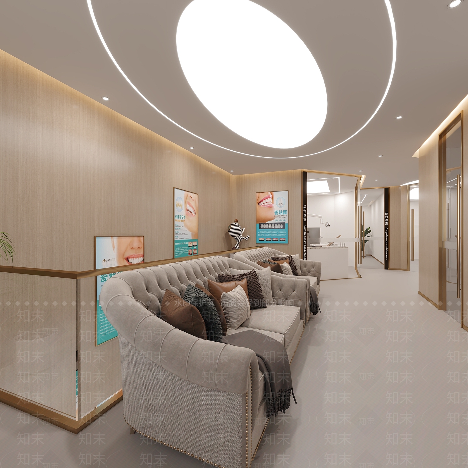 现代口腔医院3D模型下载【ID:1158331289】