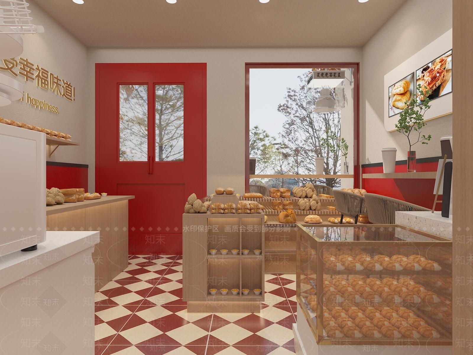 现代蛋糕面包店3D模型下载【ID:1158332673】