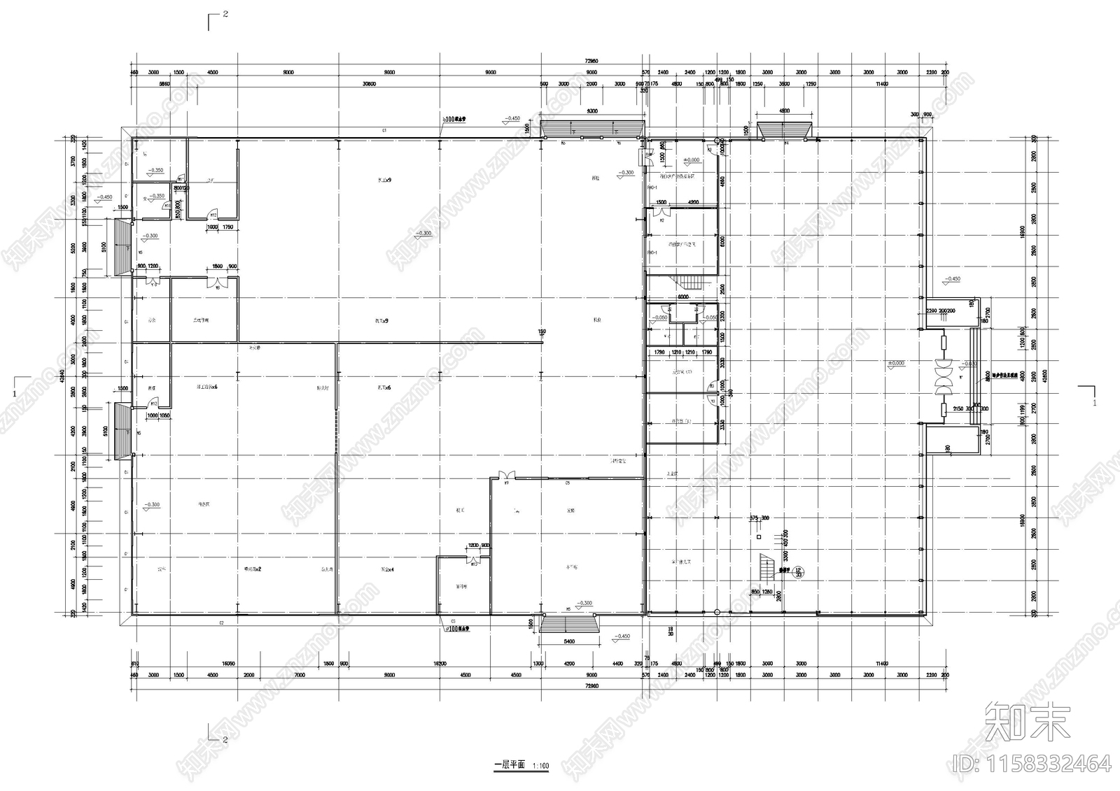 汽车集团销售连锁店建cad施工图下载【ID:1158332464】