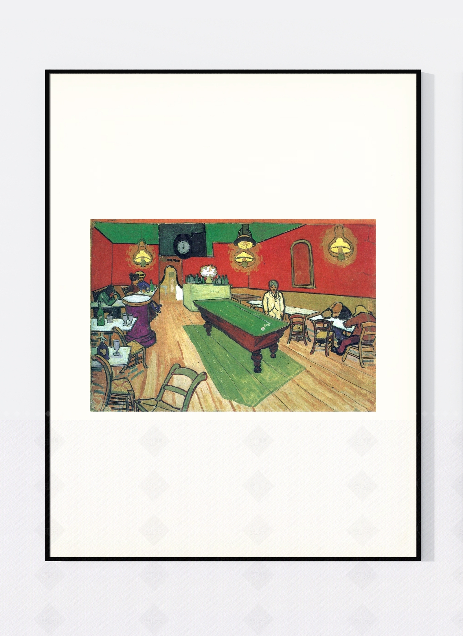 现代轻奢高级梵高室内场景装饰挂画3D模型下载【ID:1158341515】