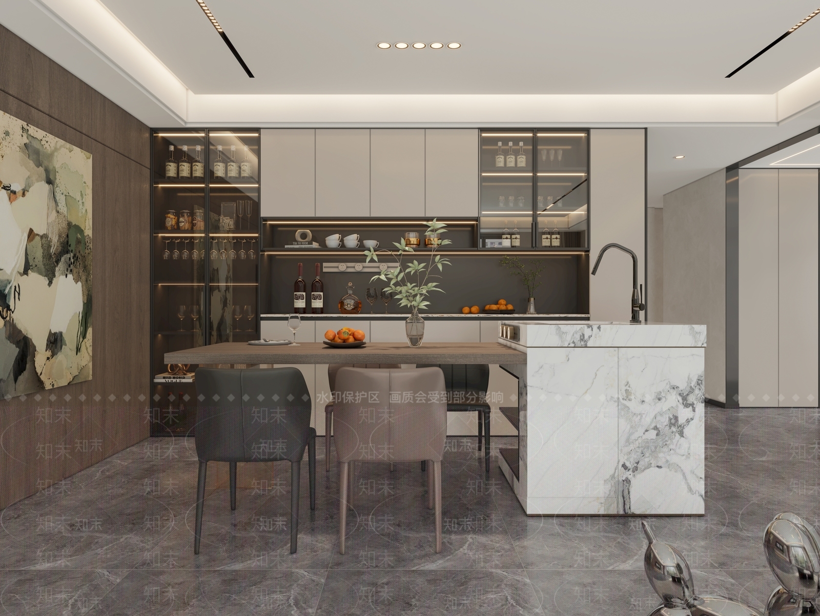 现代酒柜3D模型下载【ID:1158342475】