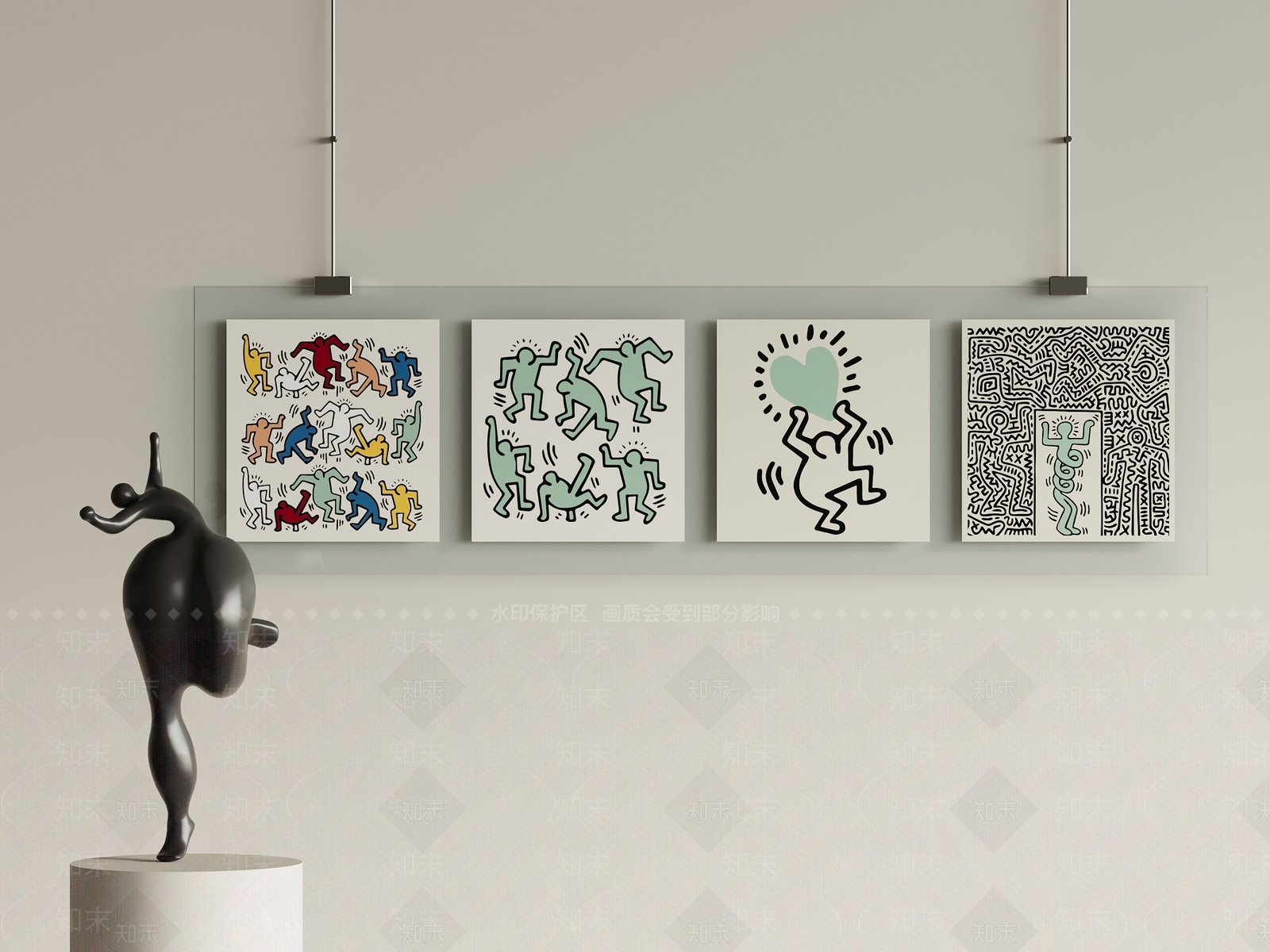 现代装饰画SU模型下载【ID:1158343827】