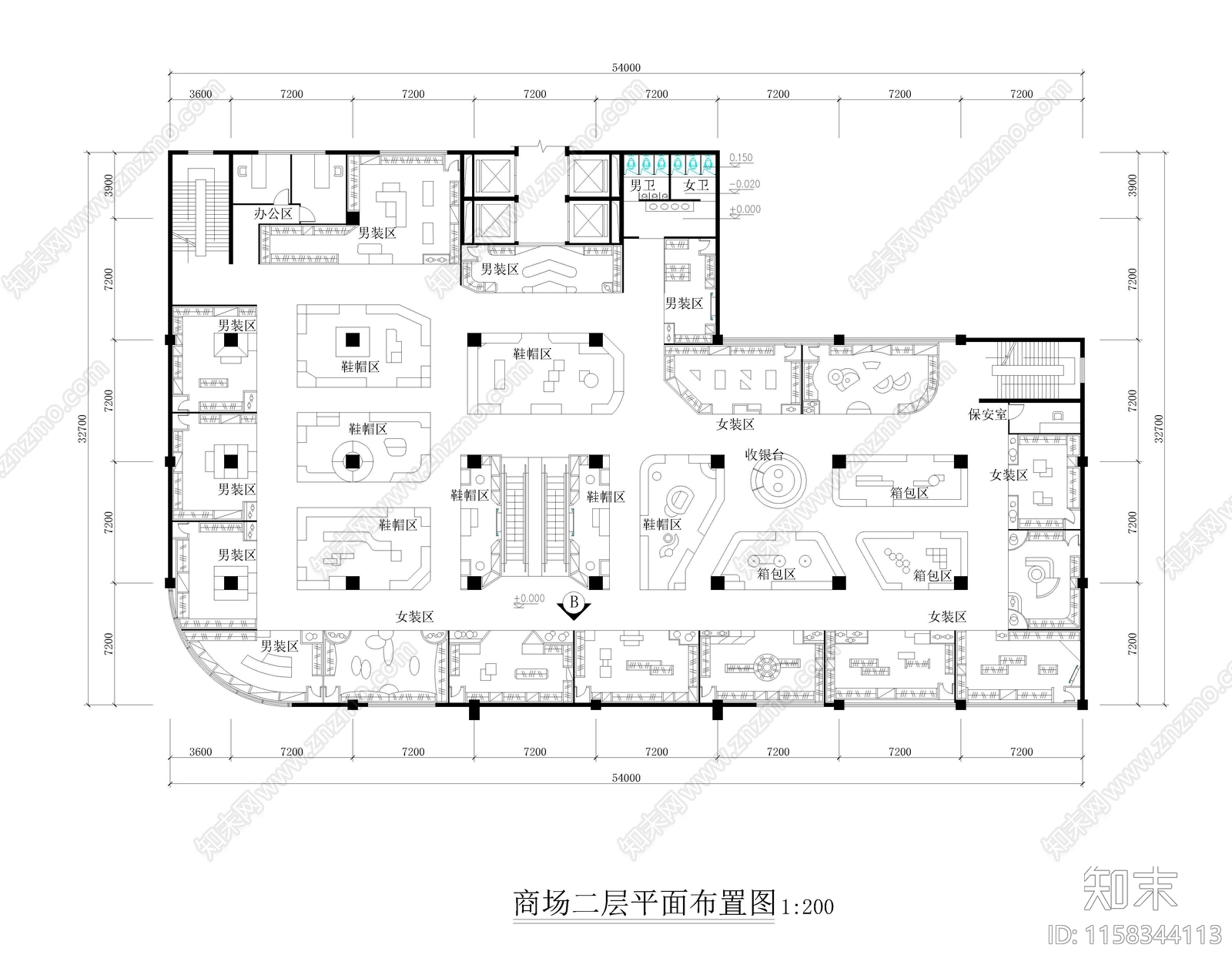 商场cad施工图下载【ID:1158344113】