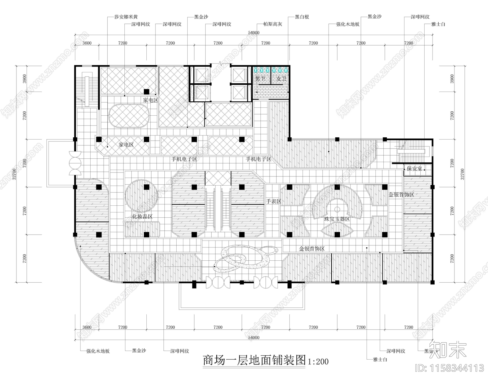 商场cad施工图下载【ID:1158344113】