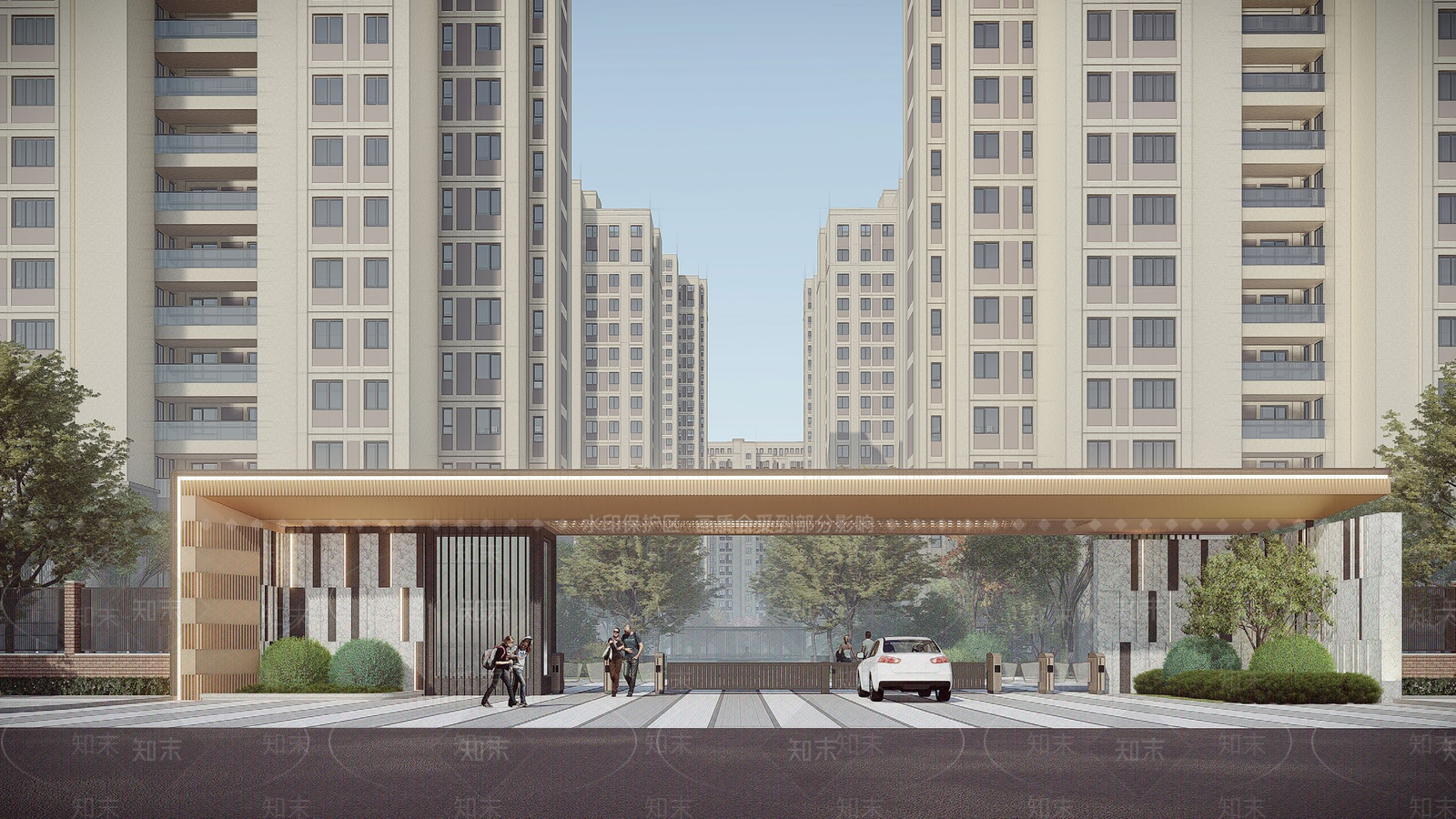 现代小区景观SU模型下载【ID:1158347562】