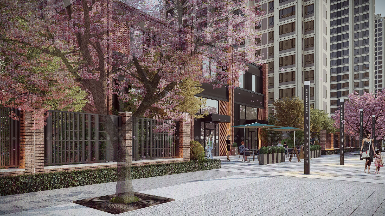 现代小区景观SU模型下载【ID:1158347562】