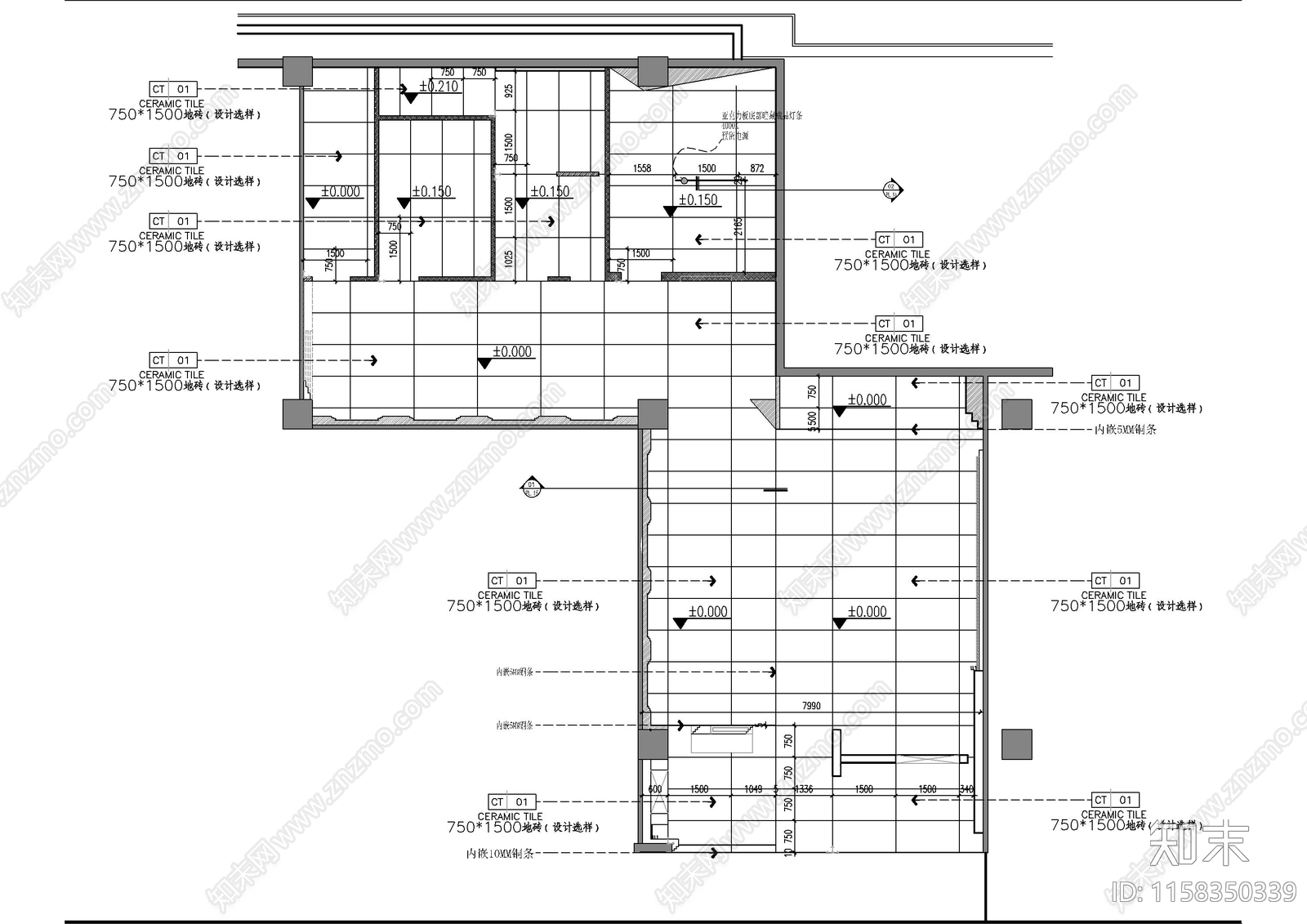 重庆简约理发cad施工图下载【ID:1158350339】