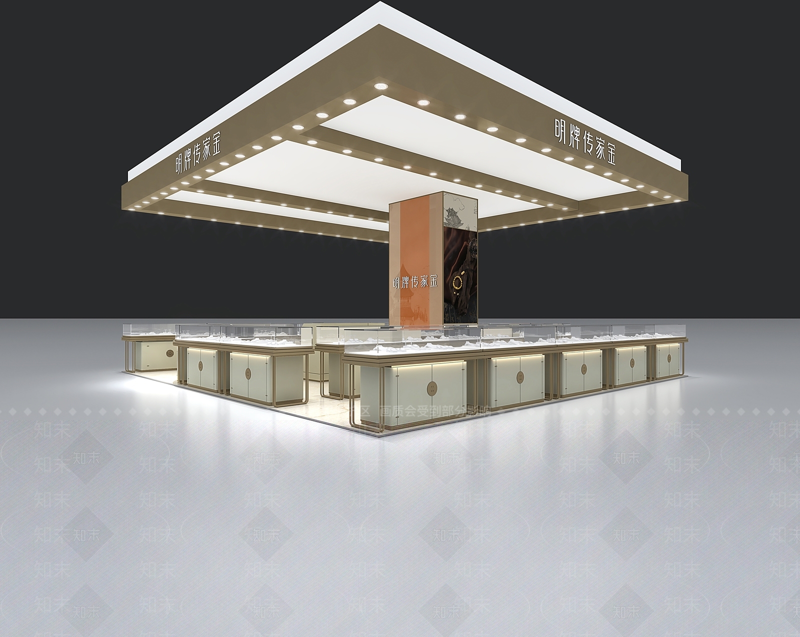 现代新款明牌传家金珠宝店3D模型下载【ID:1158352420】