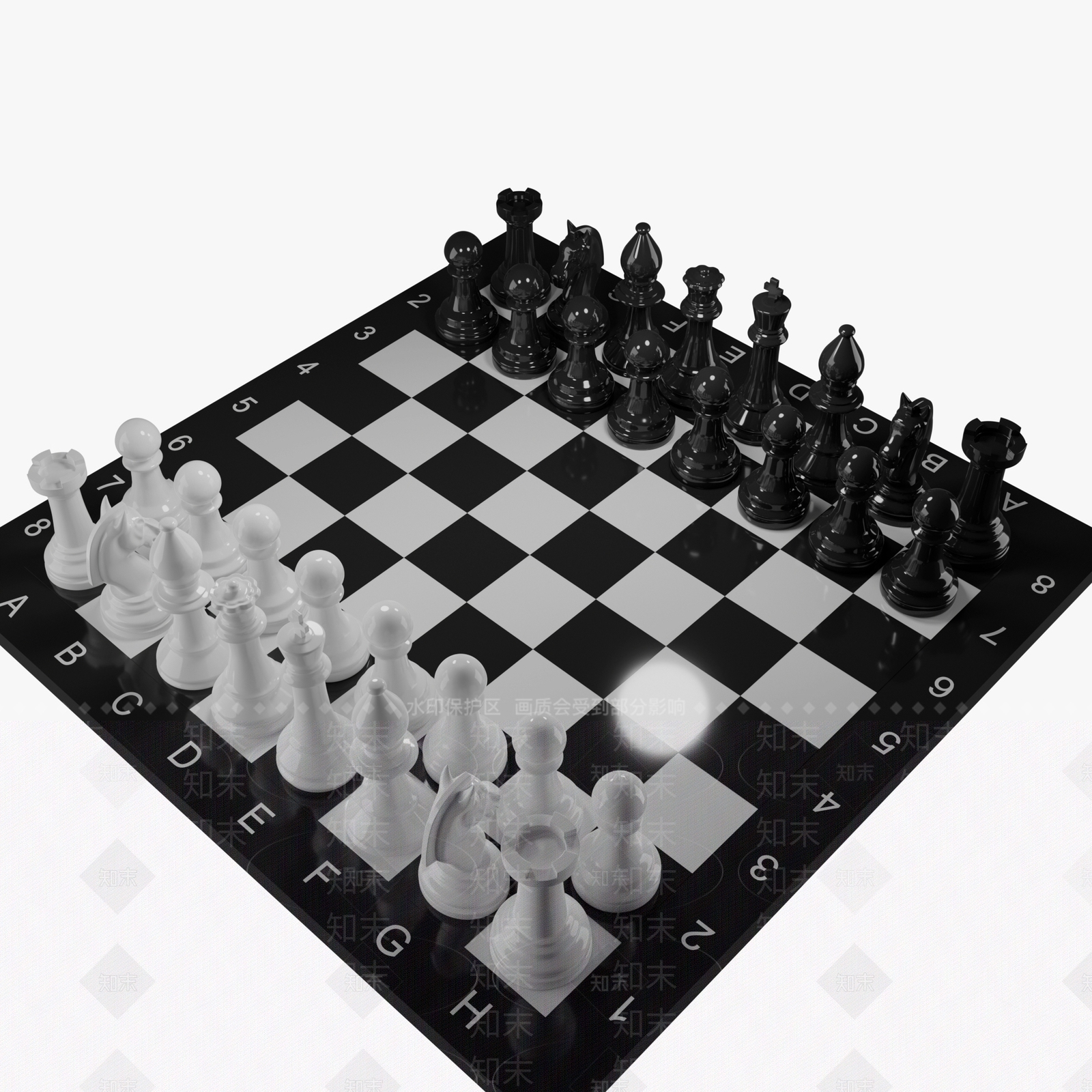 现代玩具3D模型渲染效果图