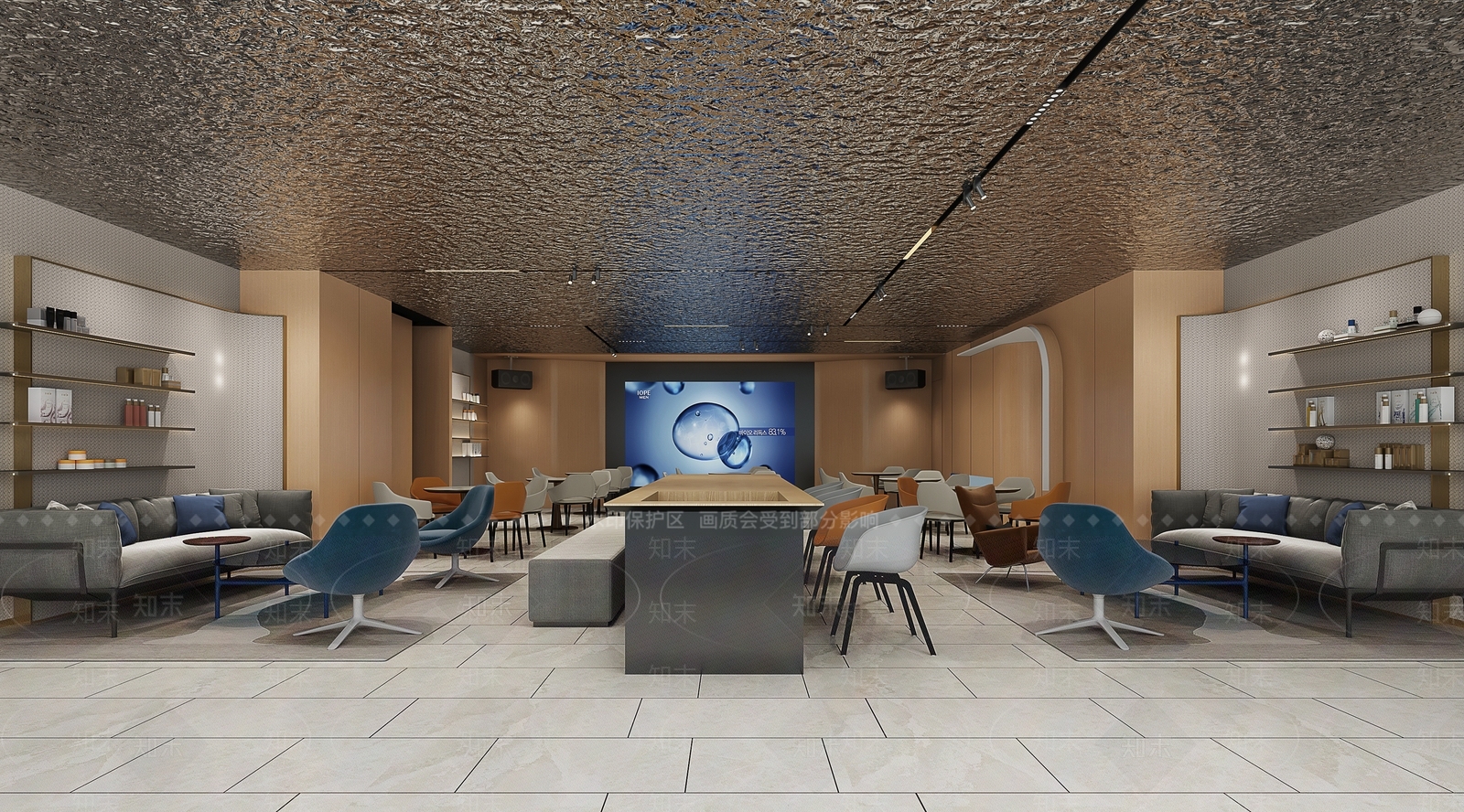 现代办公接待区3D模型下载【ID:1158358898】