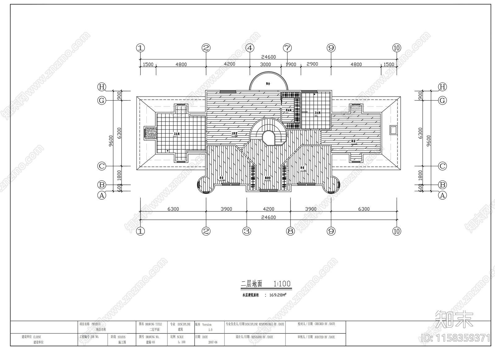 景观木屋建筑两层施工图下载【ID:1158359371】