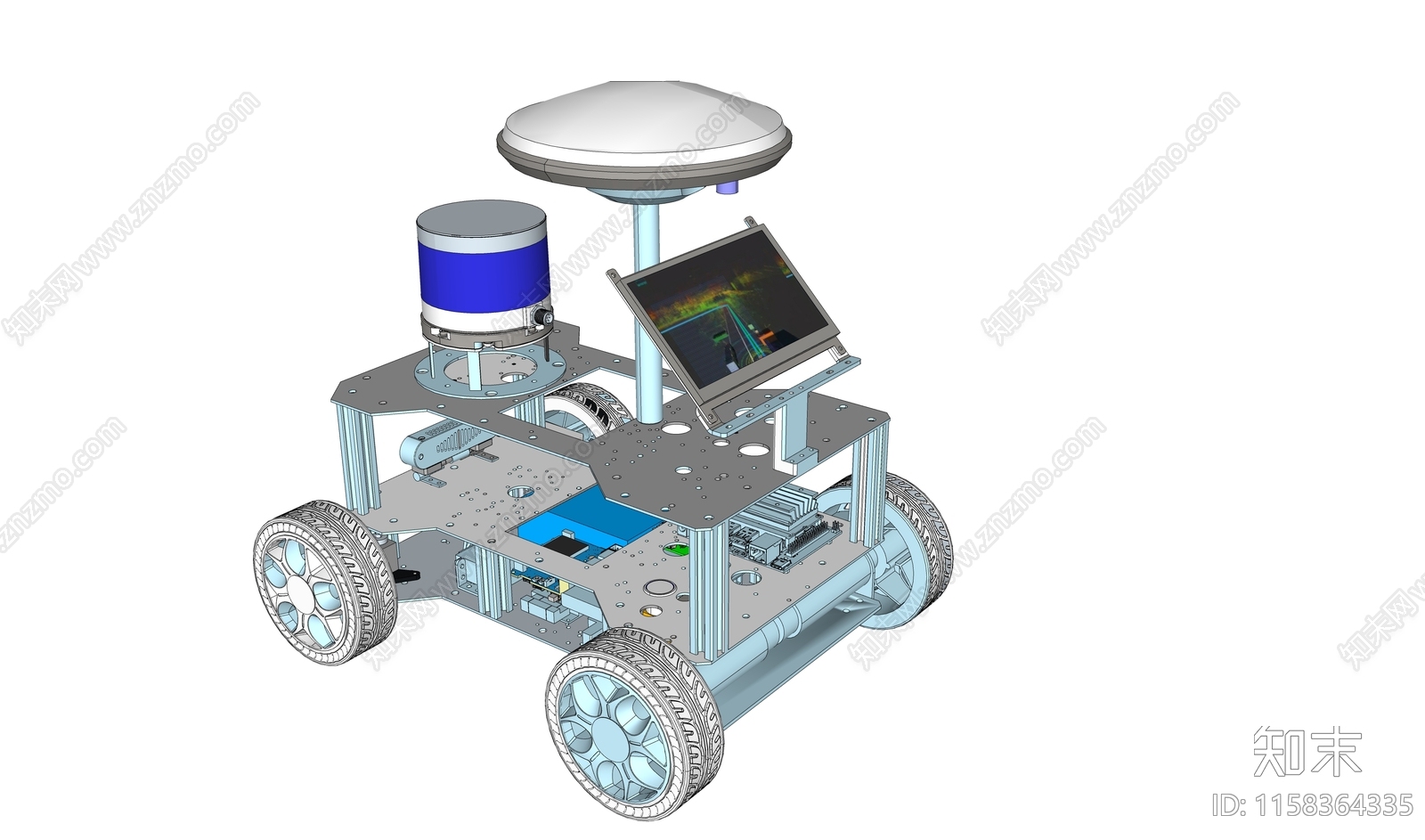 无人驾驶ROS教学小车SU模型下载【ID:1158364335】