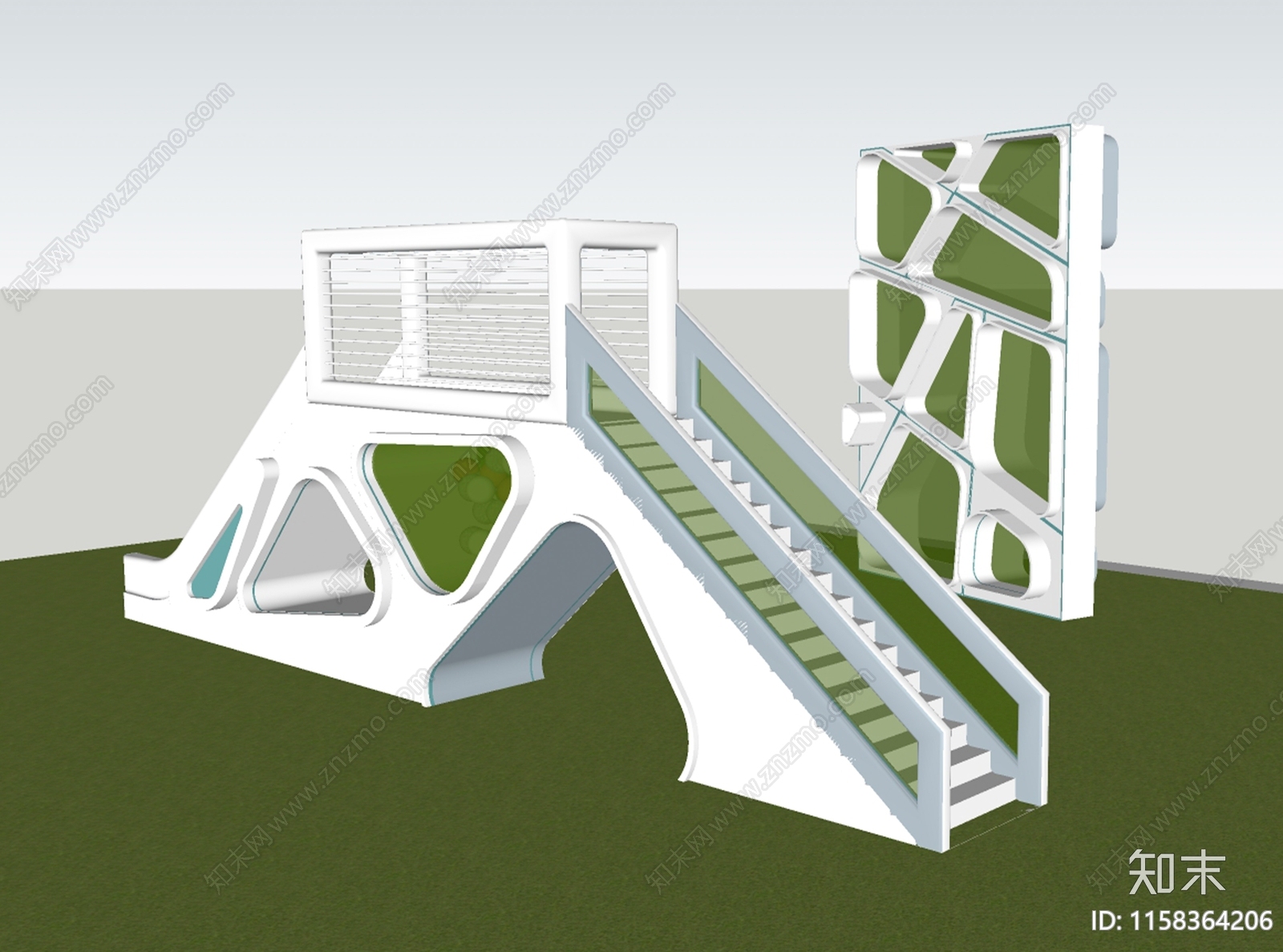 现代室内户外儿童景观游乐观赏设施SU模型下载【ID:1158364206】