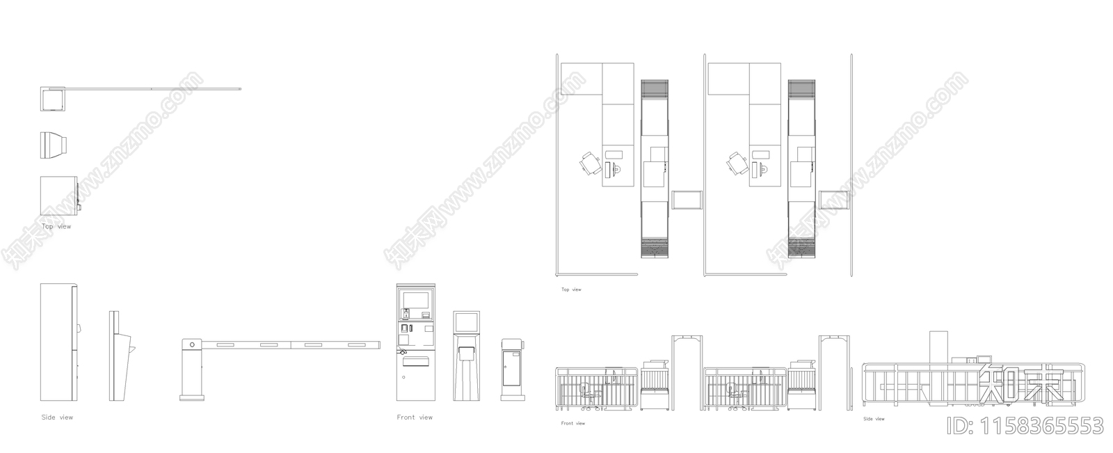 门禁闸机图库施工图下载【ID:1158365553】