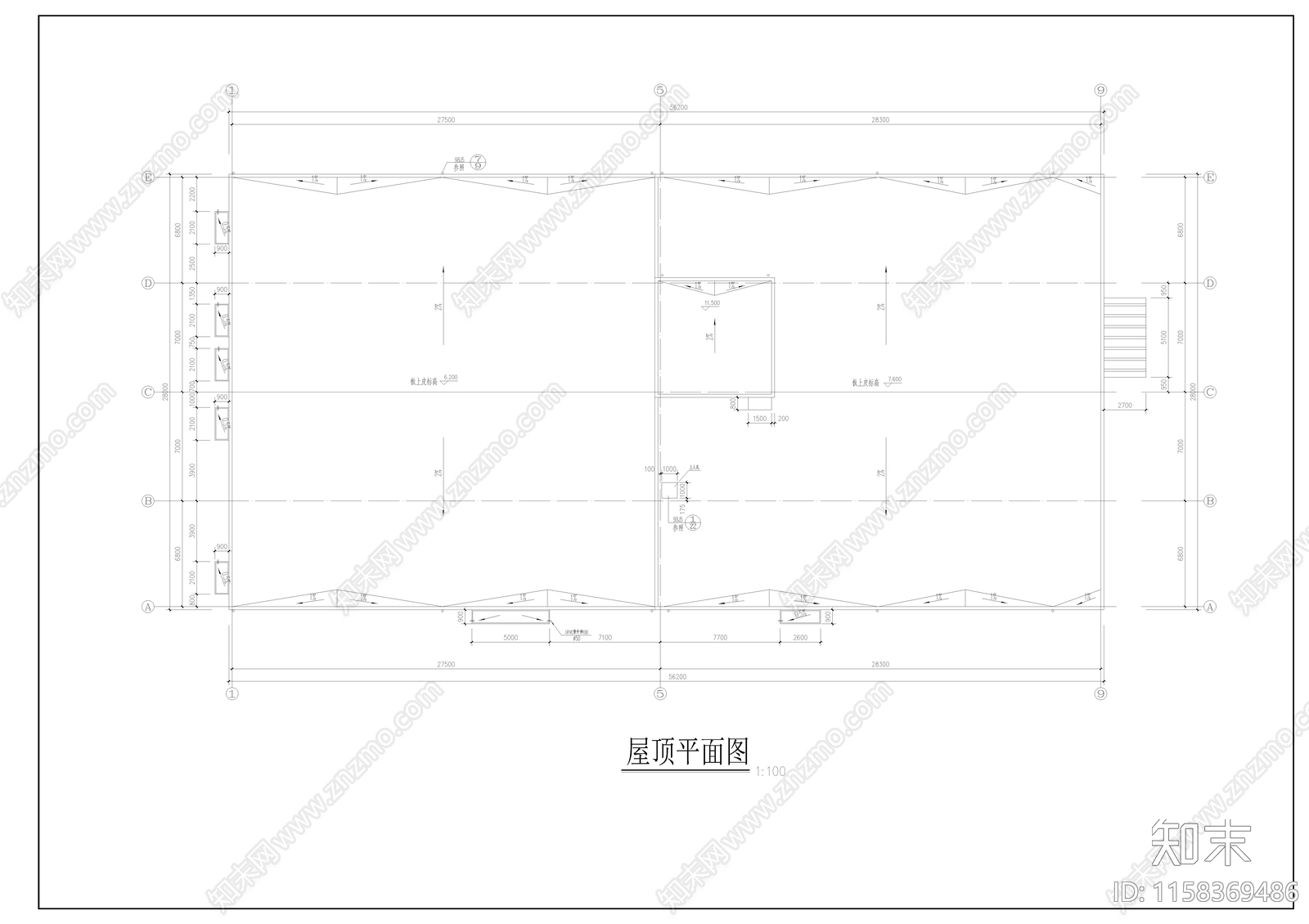 车间建筑cad施工图下载【ID:1158369486】