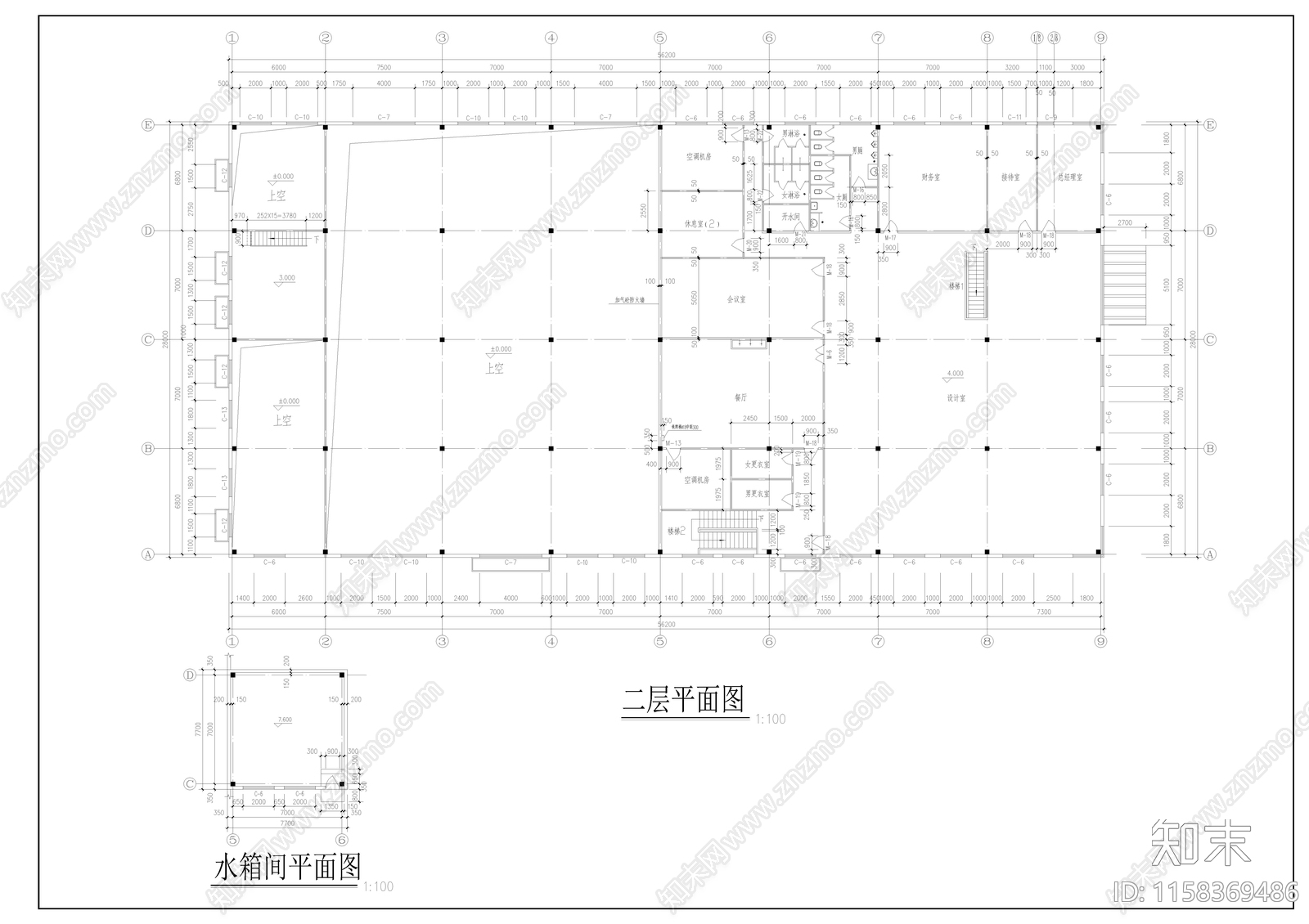 车间建筑cad施工图下载【ID:1158369486】