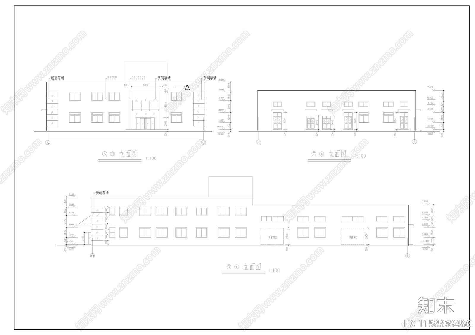 车间建筑cad施工图下载【ID:1158369486】