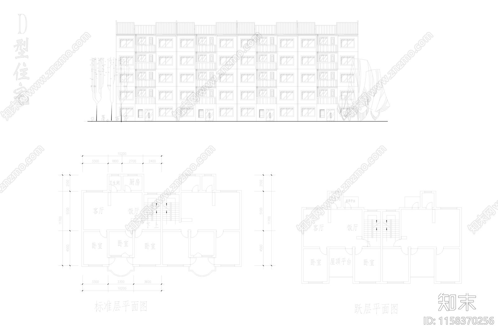 某规划建筑单体图纸cad施工图下载【ID:1158370256】