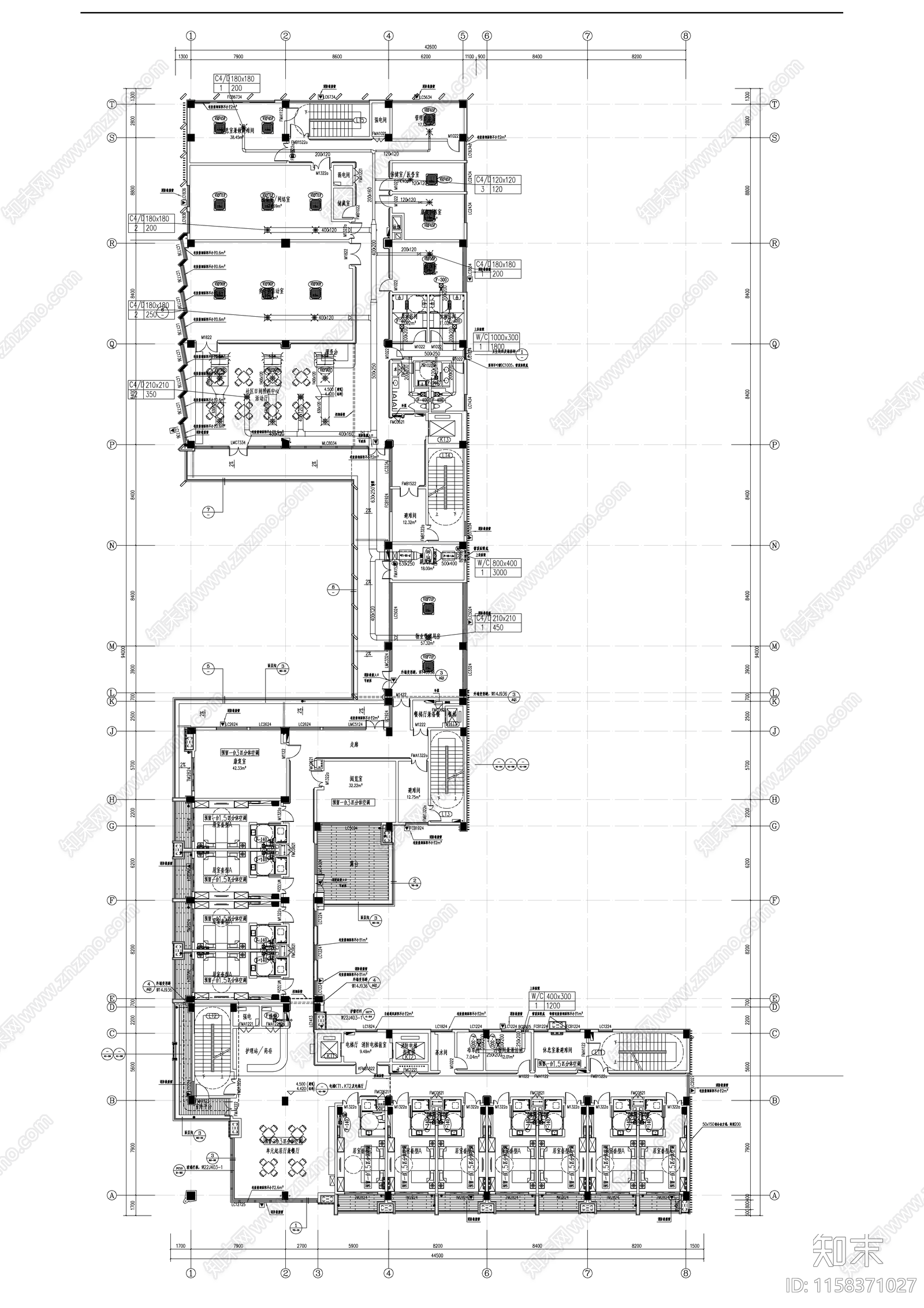 养老服务中心施工图下载【ID:1158371027】